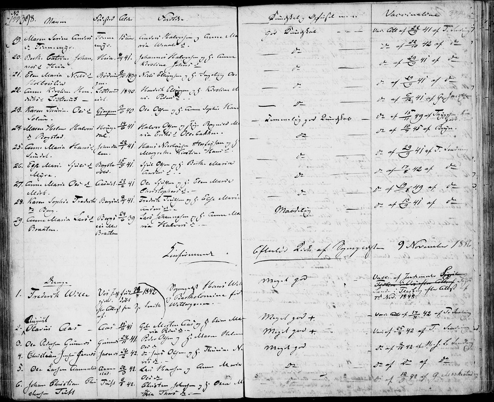 Sandsvær kirkebøker, SAKO/A-244/F/Fa/L0005: Parish register (official) no. I 5, 1840-1856, p. 398-399