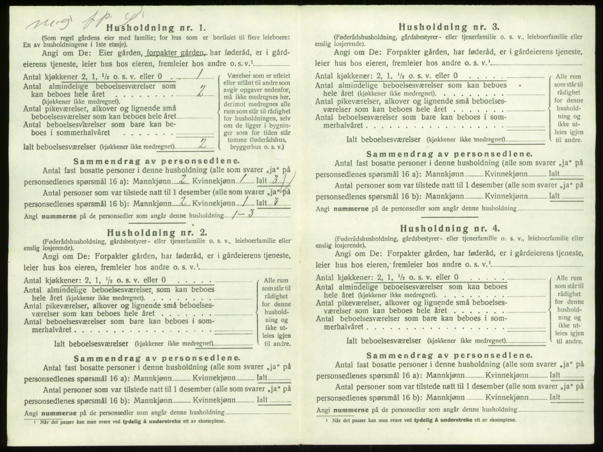 SAO, 1920 census for Berg, 1920, p. 1820