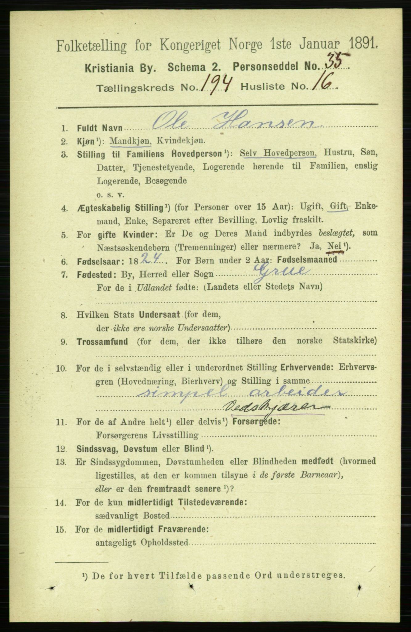RA, 1891 census for 0301 Kristiania, 1891, p. 117130