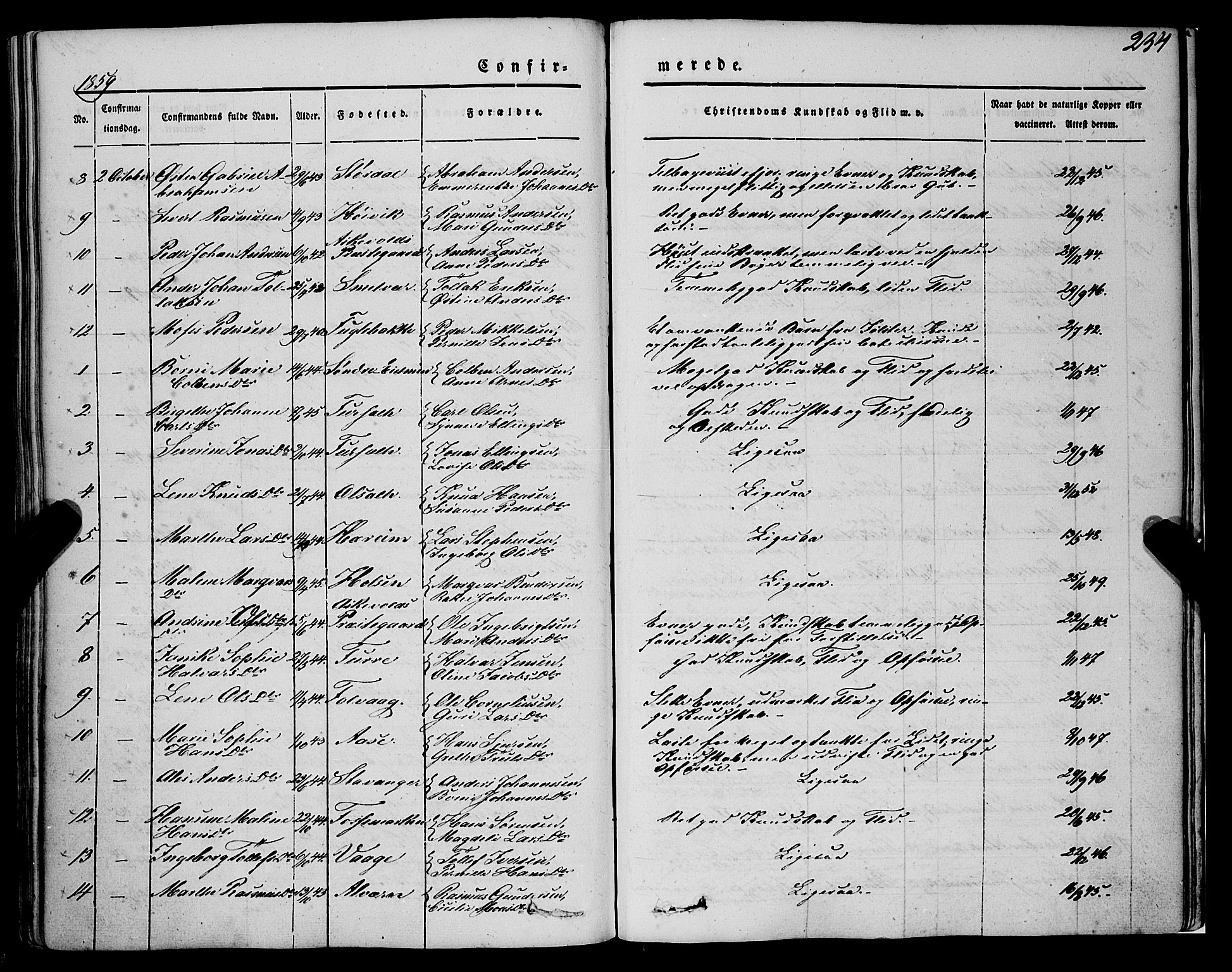Askvoll sokneprestembete, AV/SAB-A-79501/H/Haa/Haaa/L0011/0001: Parish register (official) no. A 11 I, 1845-1864, p. 234