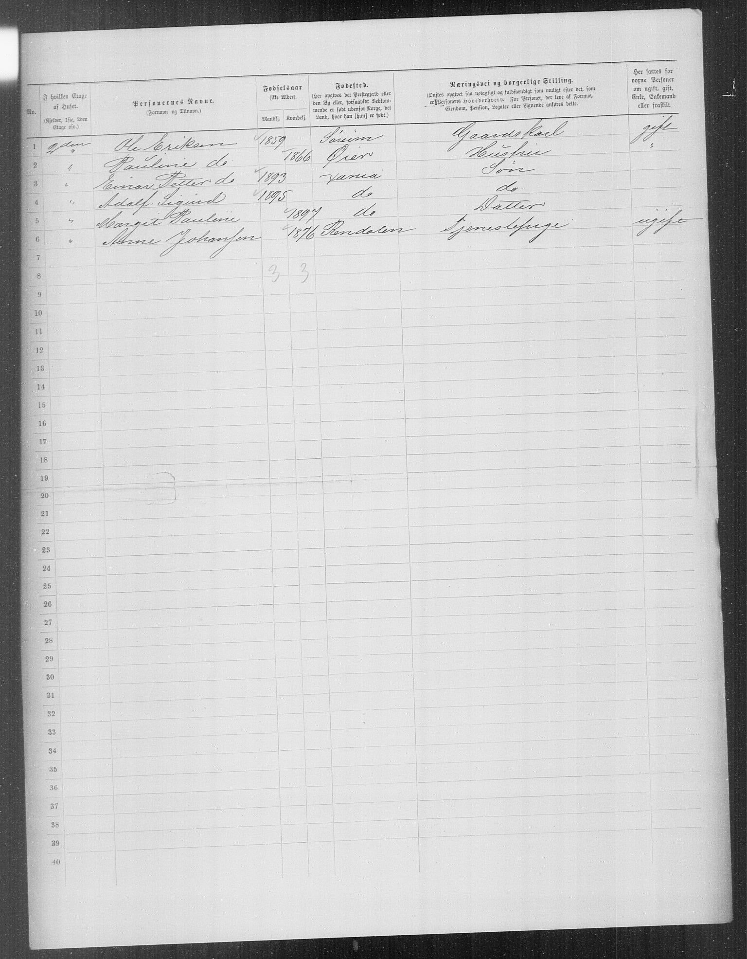 OBA, Municipal Census 1899 for Kristiania, 1899, p. 11236