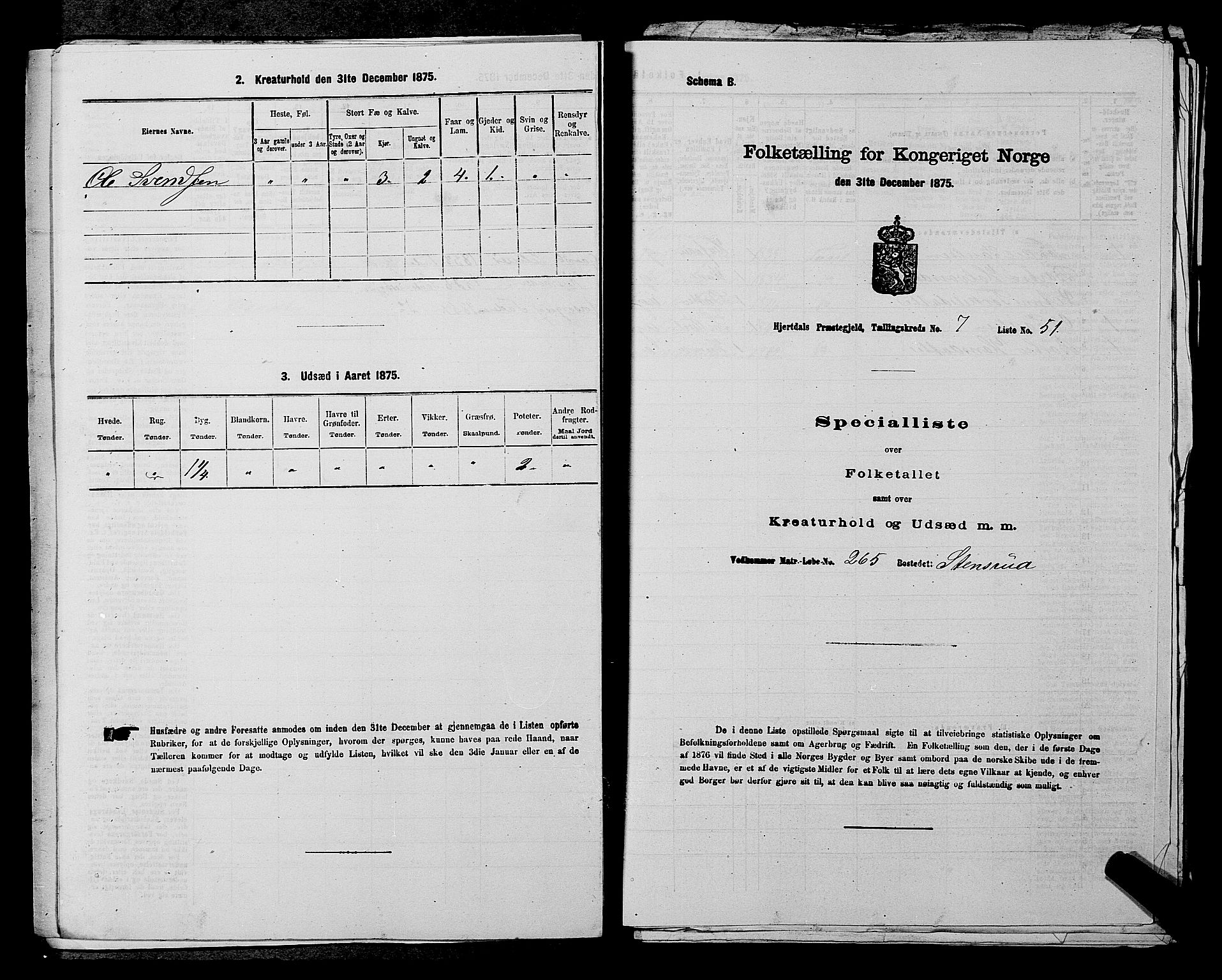 SAKO, 1875 census for 0827P Hjartdal, 1875, p. 1056