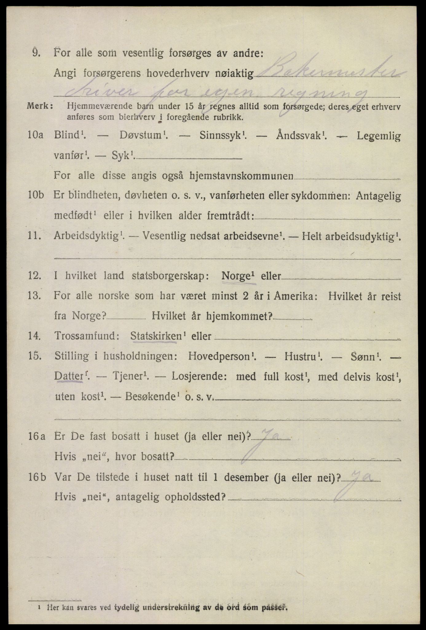 SAKO, 1920 census for Sande, 1920, p. 2171