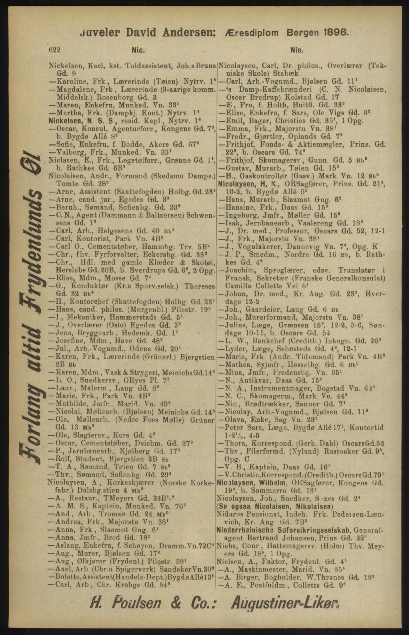 Kristiania/Oslo adressebok, PUBL/-, 1904, p. 622