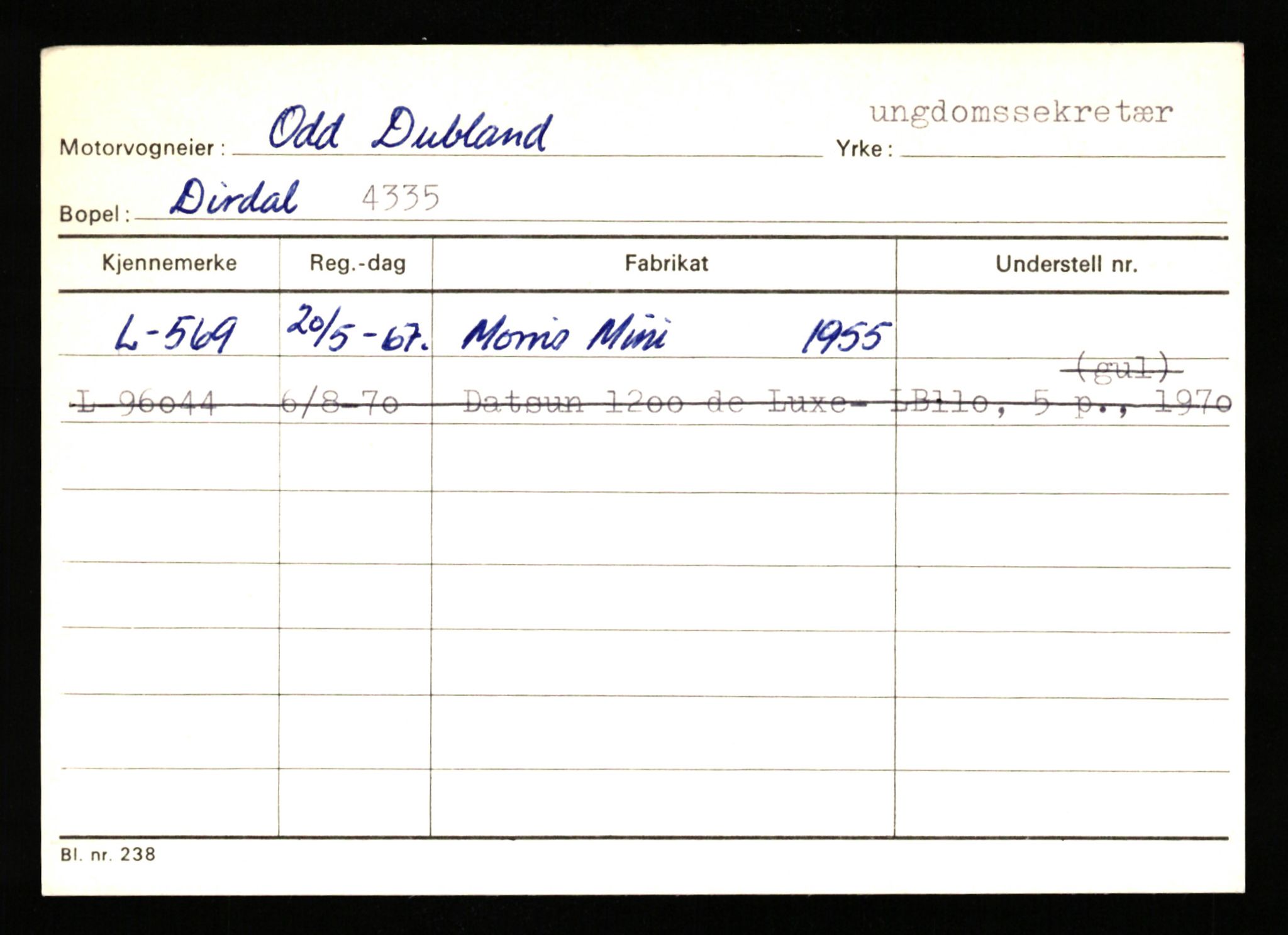 Stavanger trafikkstasjon, AV/SAST-A-101942/0/H/L0006: Dalva - Egersund, 1930-1971, p. 939