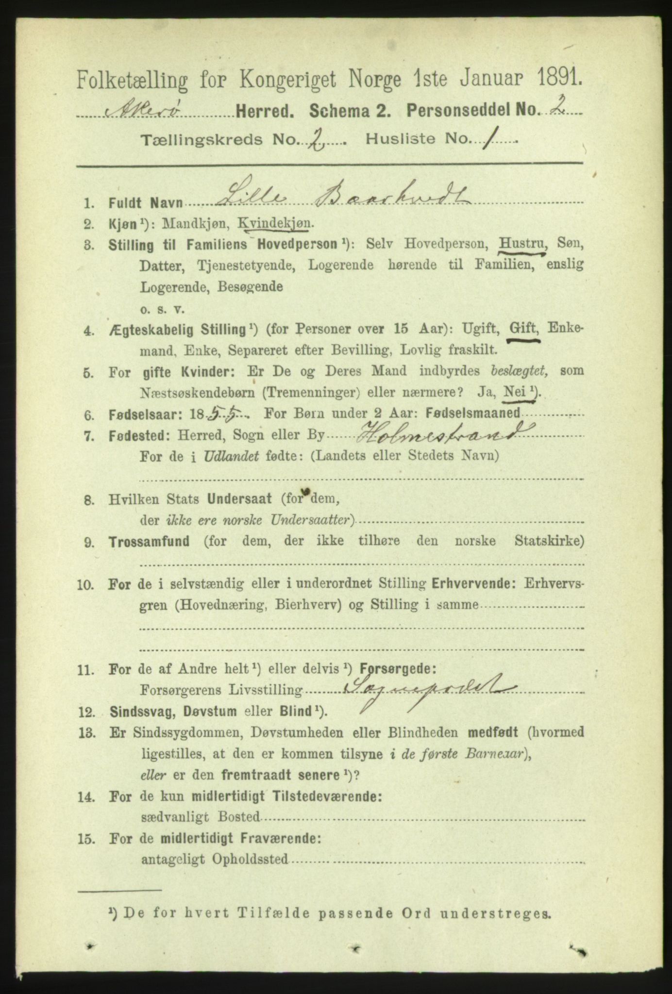 RA, 1891 census for 1545 Aukra, 1891, p. 667