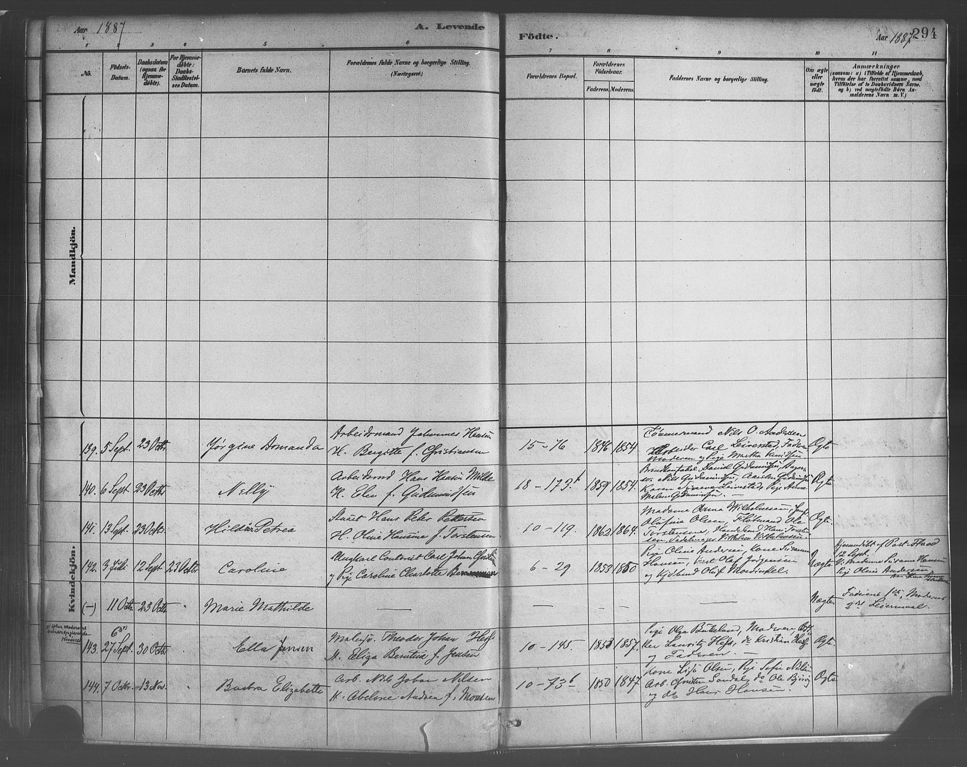 Domkirken sokneprestembete, AV/SAB-A-74801/H/Haa/L0023: Parish register (official) no. B 6, 1879-1887, p. 294