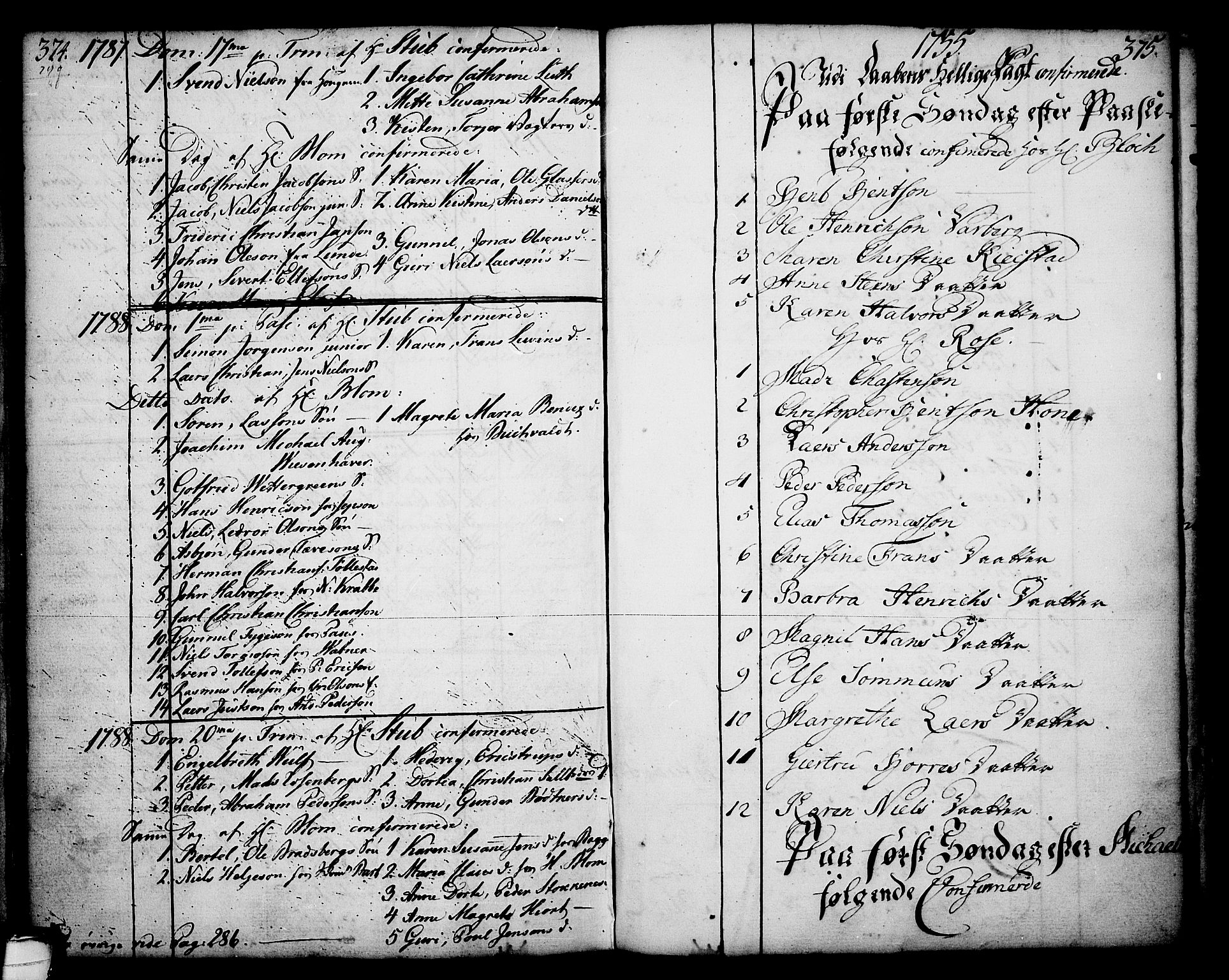 Skien kirkebøker, SAKO/A-302/F/Fa/L0003: Parish register (official) no. 3, 1755-1791, p. 374-375