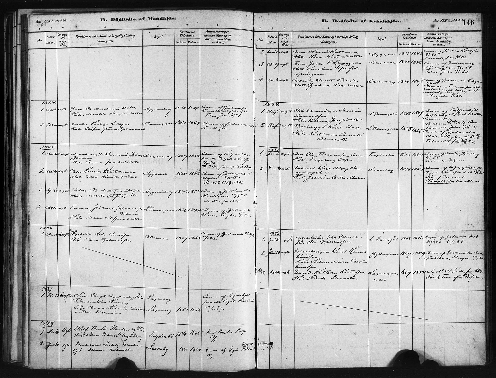 Askøy Sokneprestembete, SAB/A-74101/H/Ha/Haa/Haae/L0002: Parish register (official) no. E 2, 1878-1891, p. 146