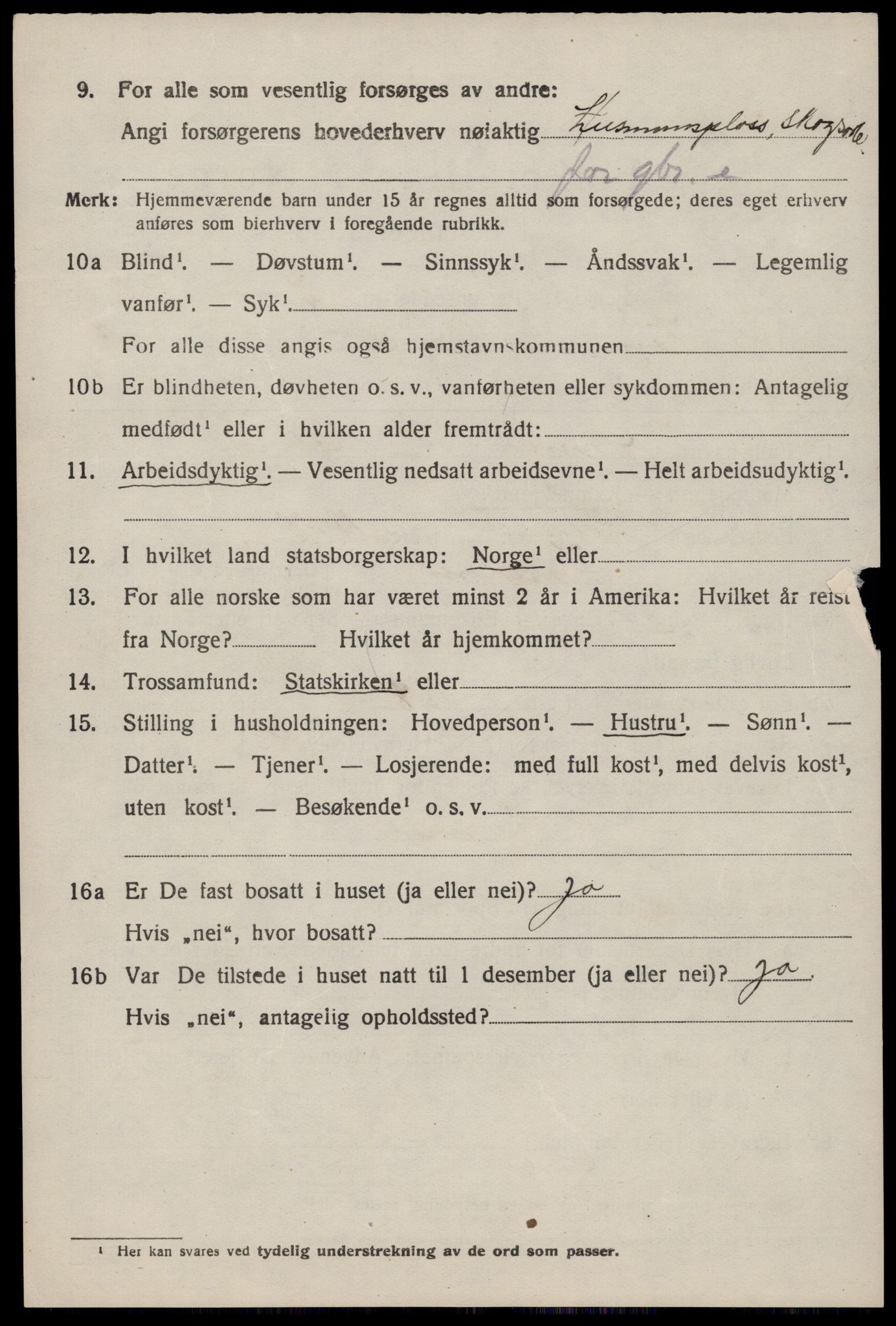 SAST, 1920 census for Sand, 1920, p. 2104