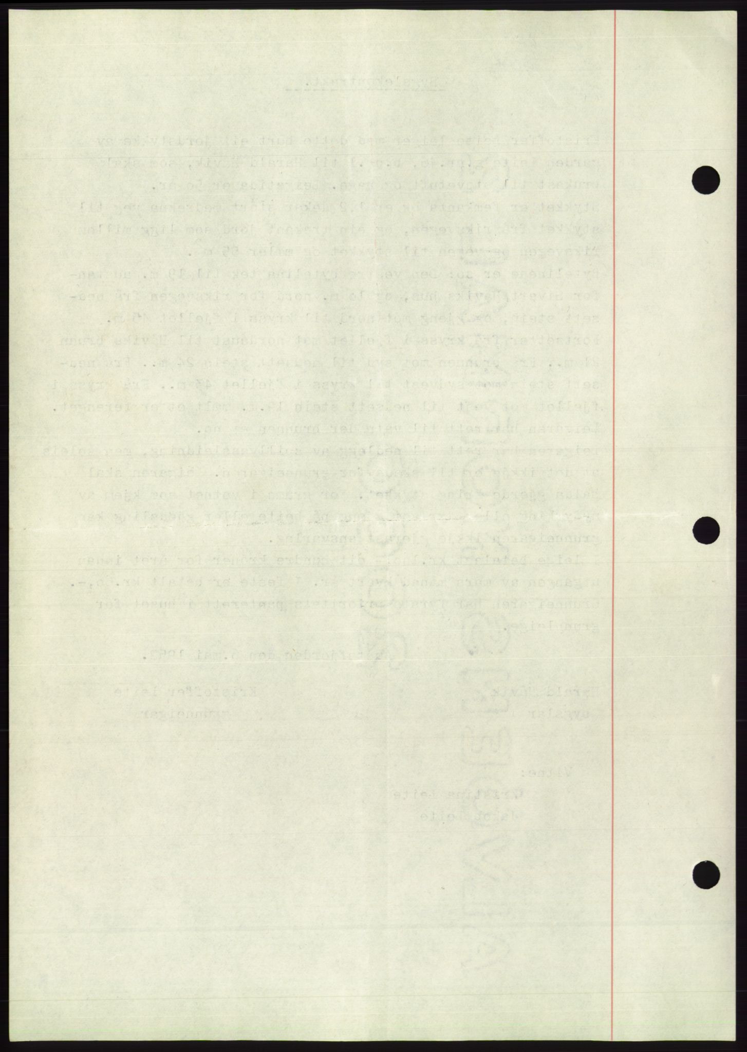 Søre Sunnmøre sorenskriveri, AV/SAT-A-4122/1/2/2C/L0092: Mortgage book no. 18A, 1952-1952, Diary no: : 890/1952