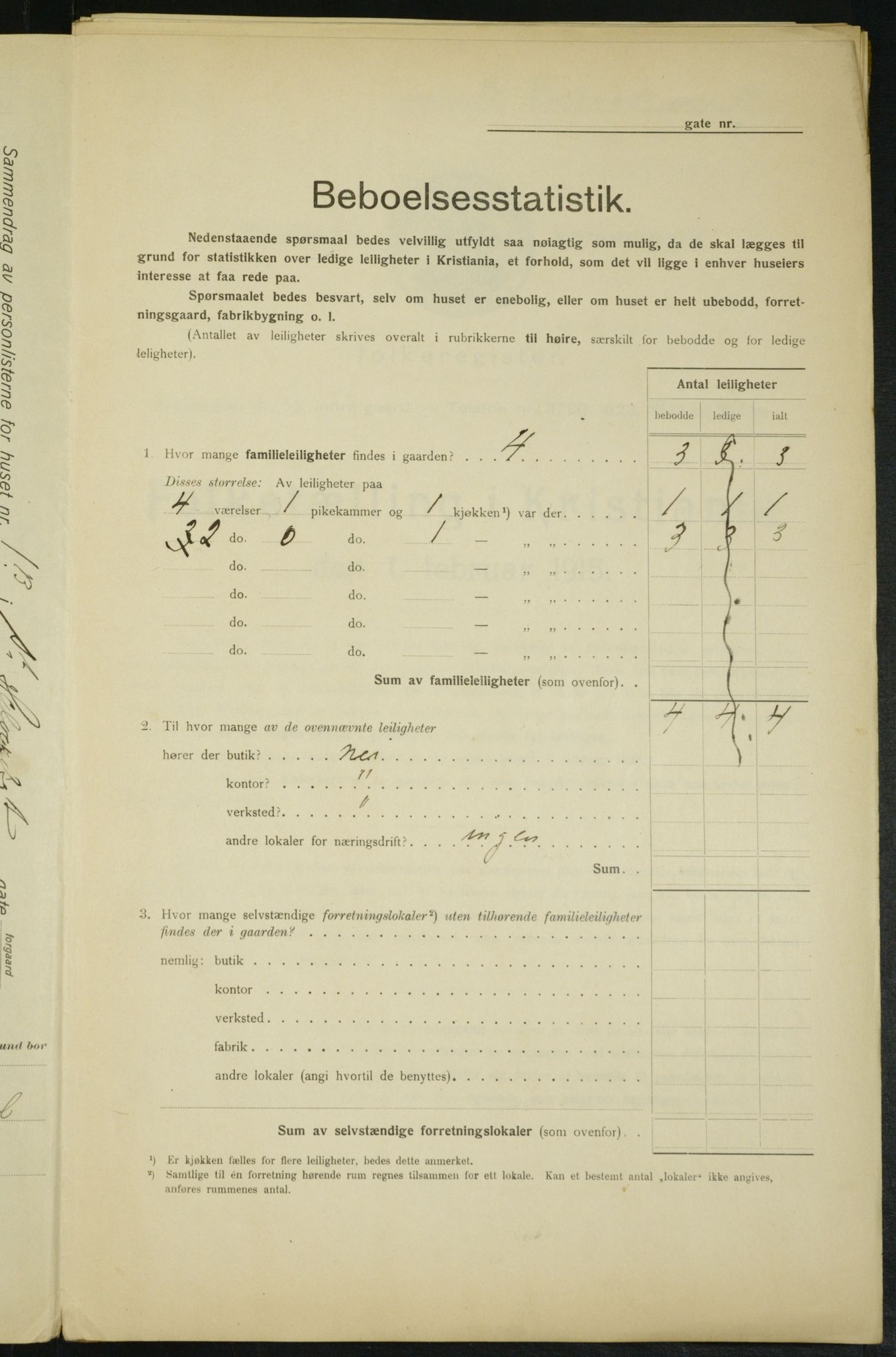 OBA, Municipal Census 1915 for Kristiania, 1915, p. 87057