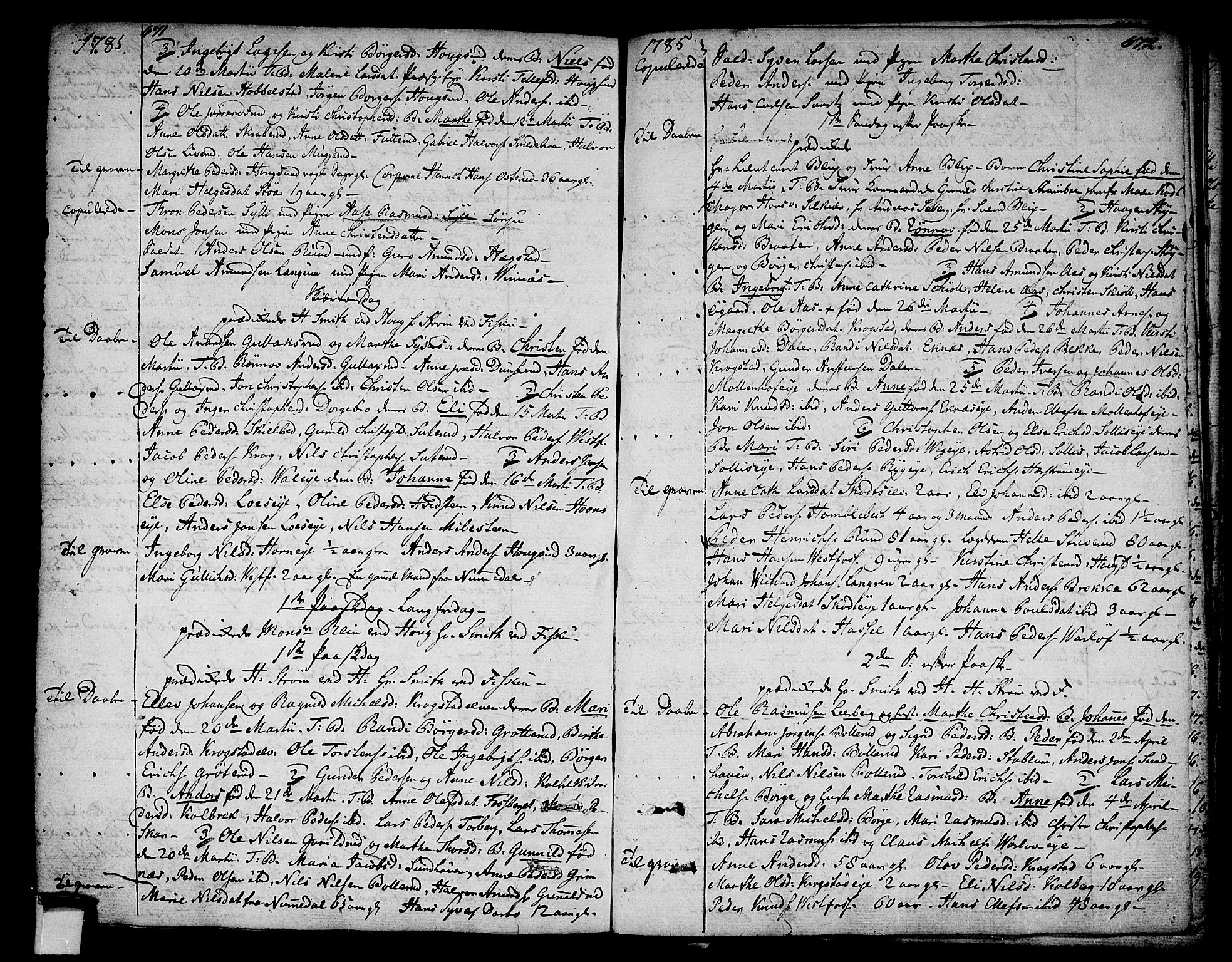 Eiker kirkebøker, AV/SAKO-A-4/F/Fa/L0008: Parish register (official) no. I 8, 1764-1788, p. 671-672