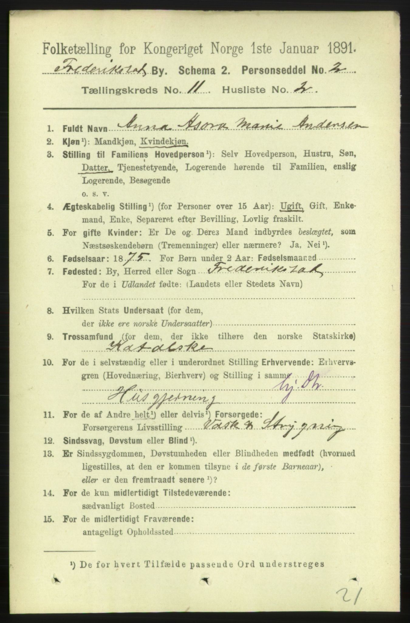 RA, 1891 census for 0103 Fredrikstad, 1891, p. 12577