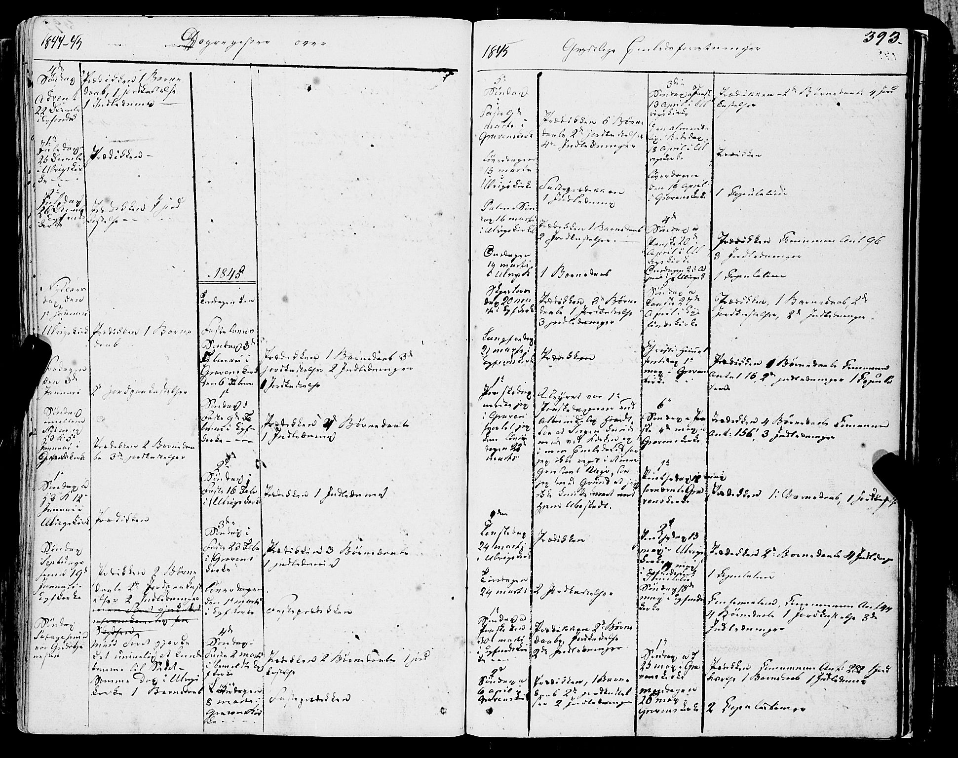 Ulvik sokneprestembete, SAB/A-78801/H/Haa: Parish register (official) no. A 12, 1839-1853, p. 393