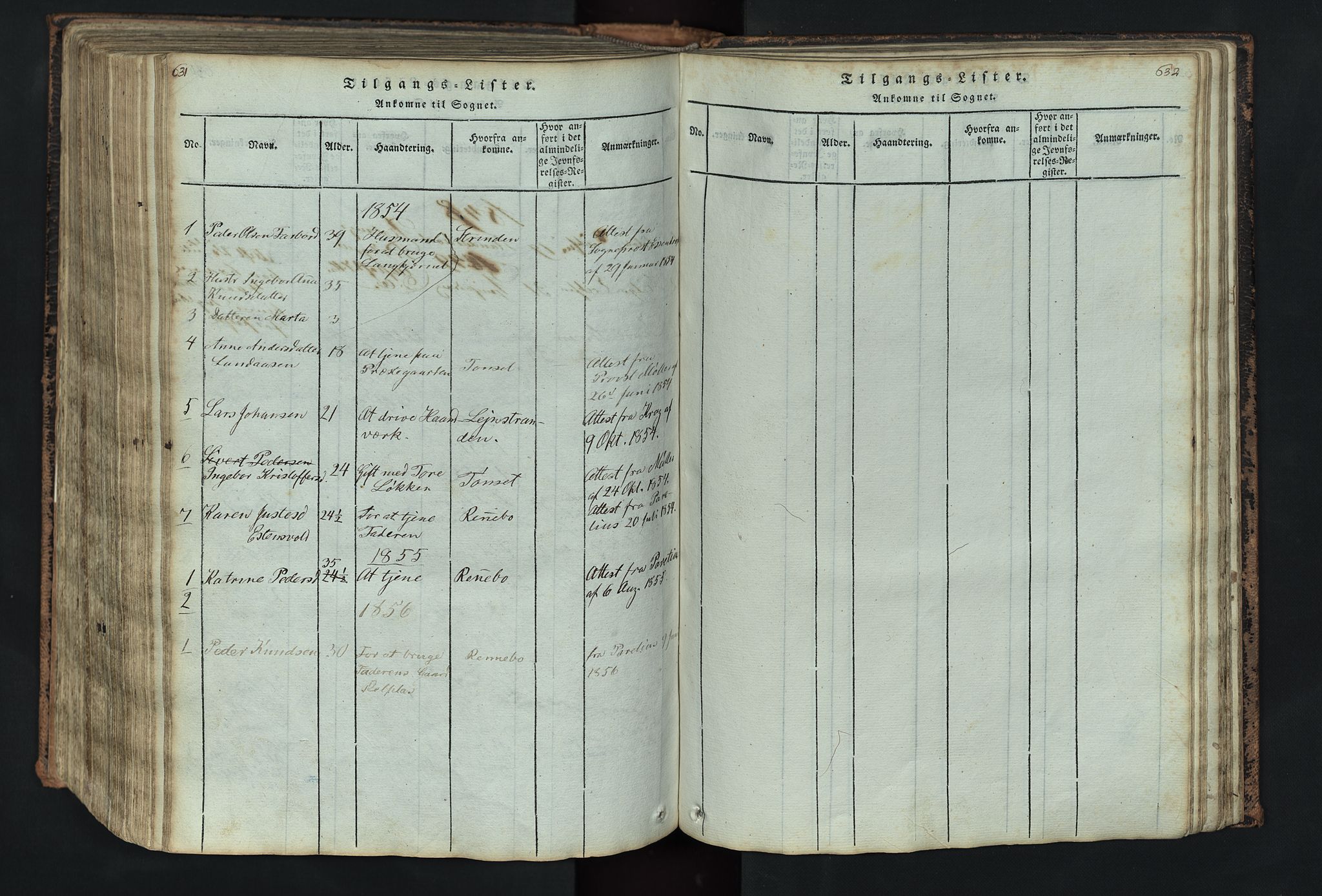 Kvikne prestekontor, SAH/PREST-064/H/Ha/Hab/L0001: Parish register (copy) no. 1, 1815-1895, p. 631-632