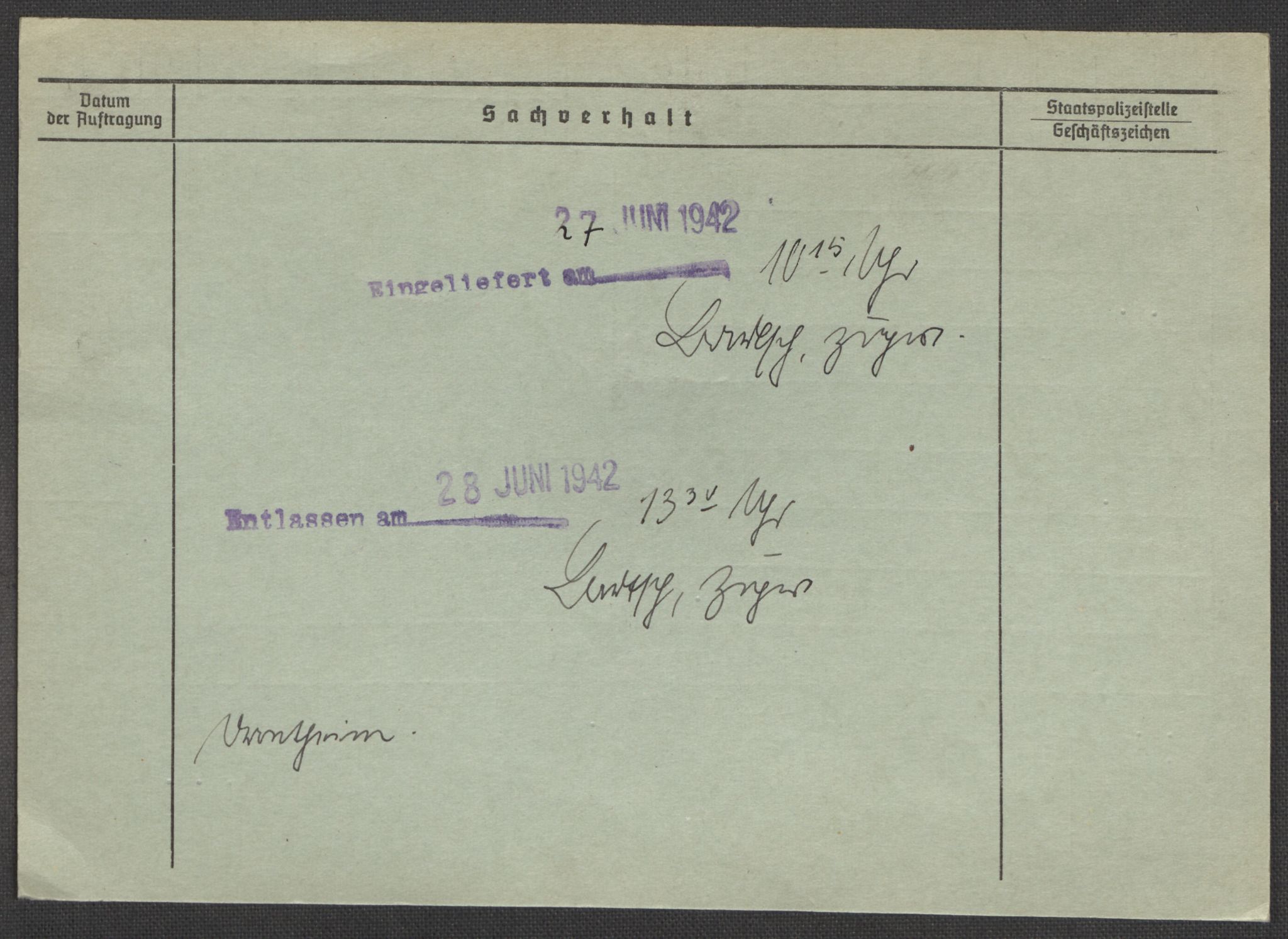 Befehlshaber der Sicherheitspolizei und des SD, RA/RAFA-5969/E/Ea/Eaa/L0007: Register over norske fanger i Møllergata 19: Lundb-N, 1940-1945, p. 1609