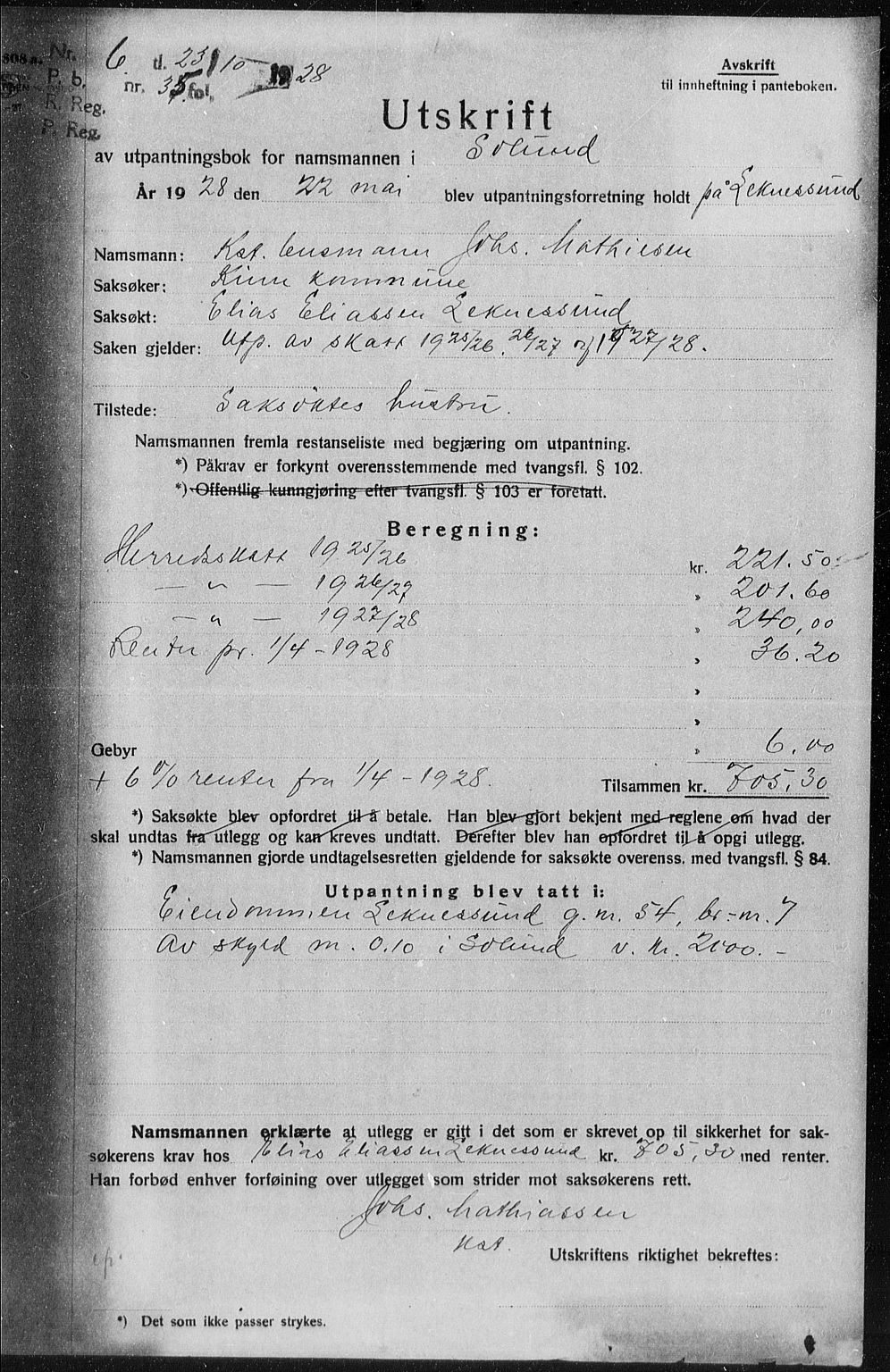 Ytre Sogn tingrett, AV/SAB-A-2601/1/G/Gba/L0035: Mortgage book no. II.B.35, 1928-1929, Deed date: 23.10.1928