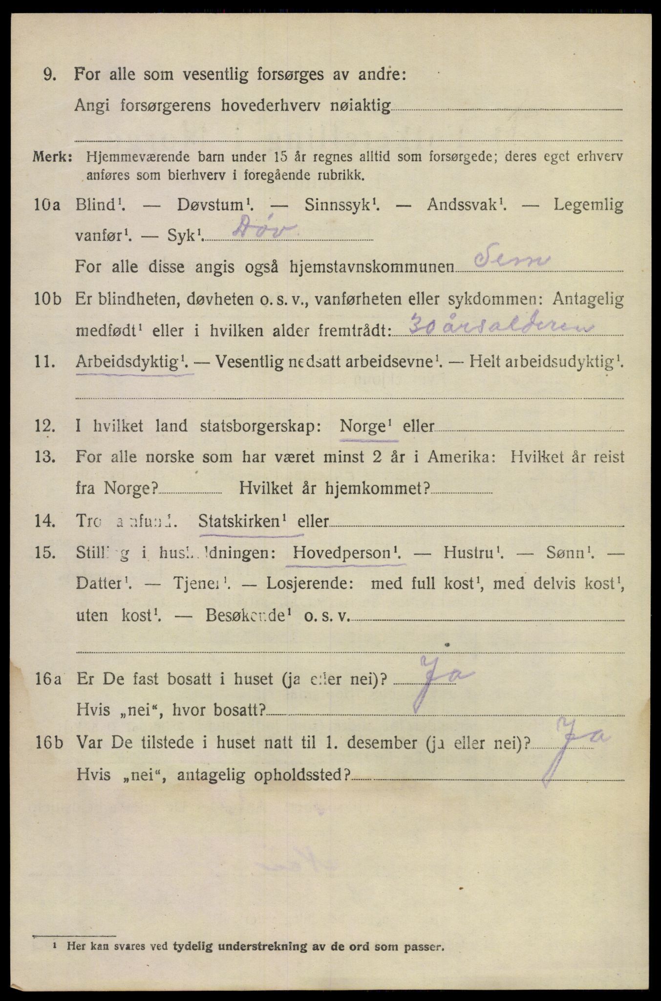 SAKO, 1920 census for Sem, 1920, p. 13972