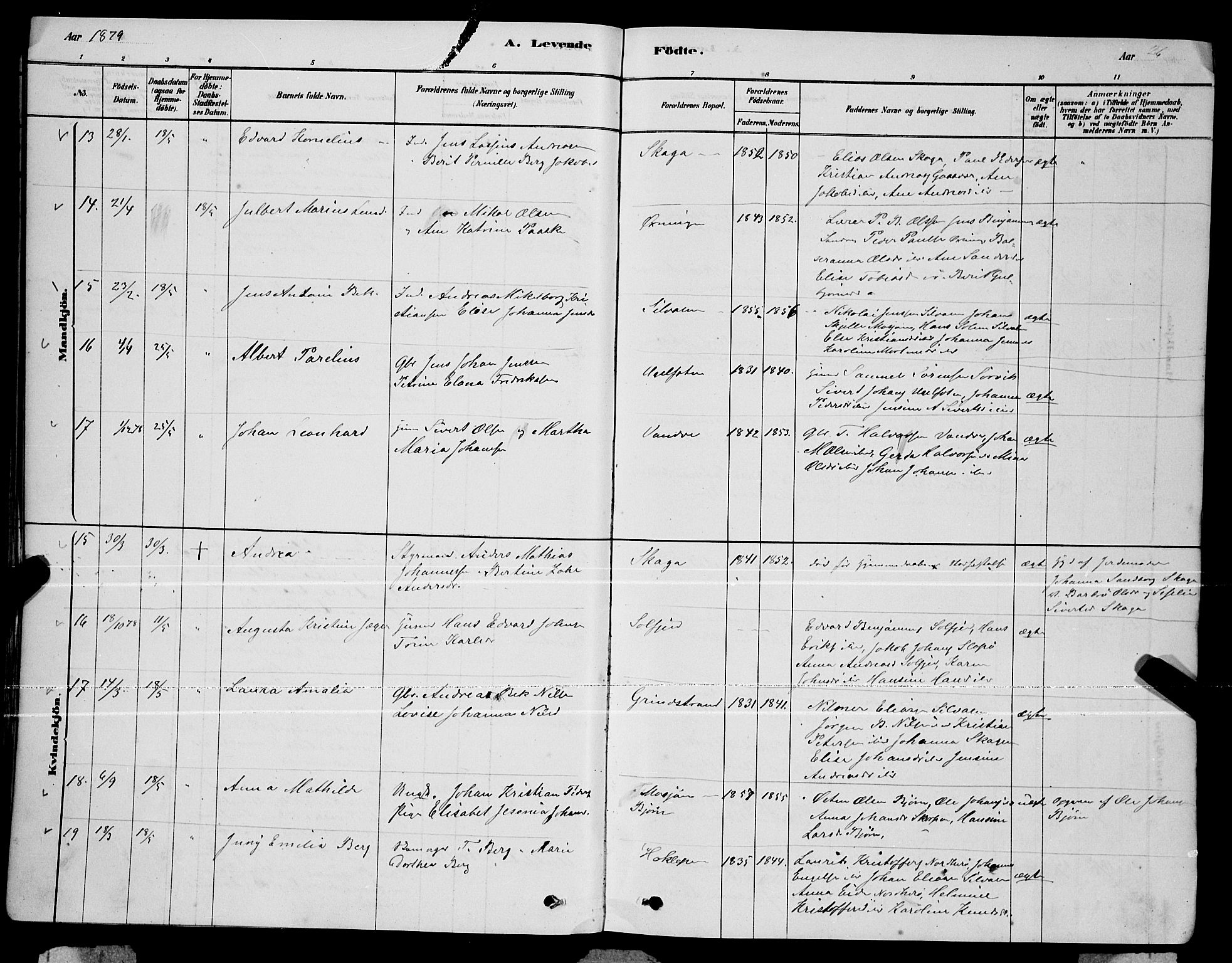 Ministerialprotokoller, klokkerbøker og fødselsregistre - Nordland, AV/SAT-A-1459/834/L0513: Parish register (copy) no. 834C04, 1877-1892, p. 26