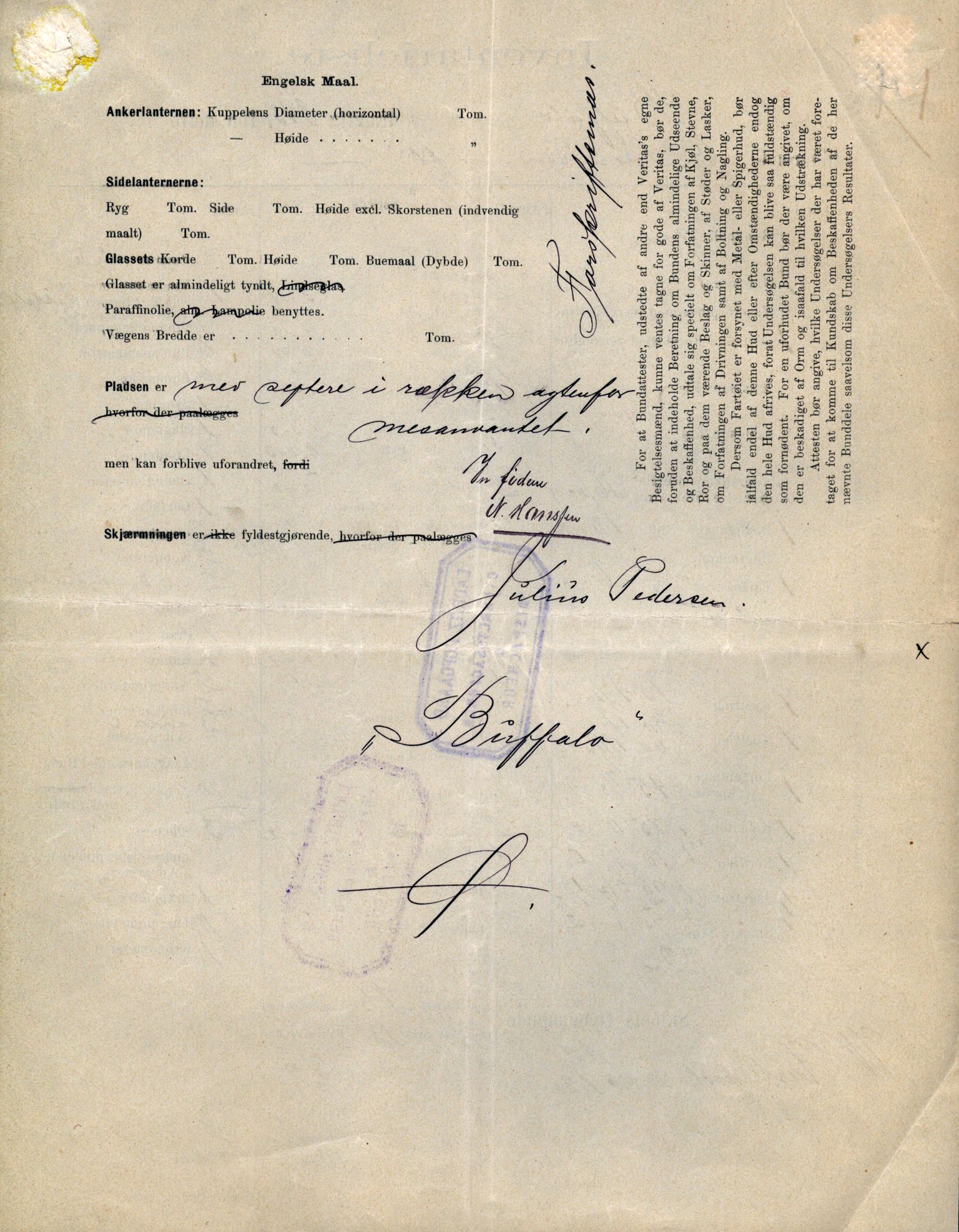 Pa 63 - Østlandske skibsassuranceforening, VEMU/A-1079/G/Ga/L0029/0009: Havaridokumenter / Anette, Agathe, Agra, Buffalo, 1893, p. 82