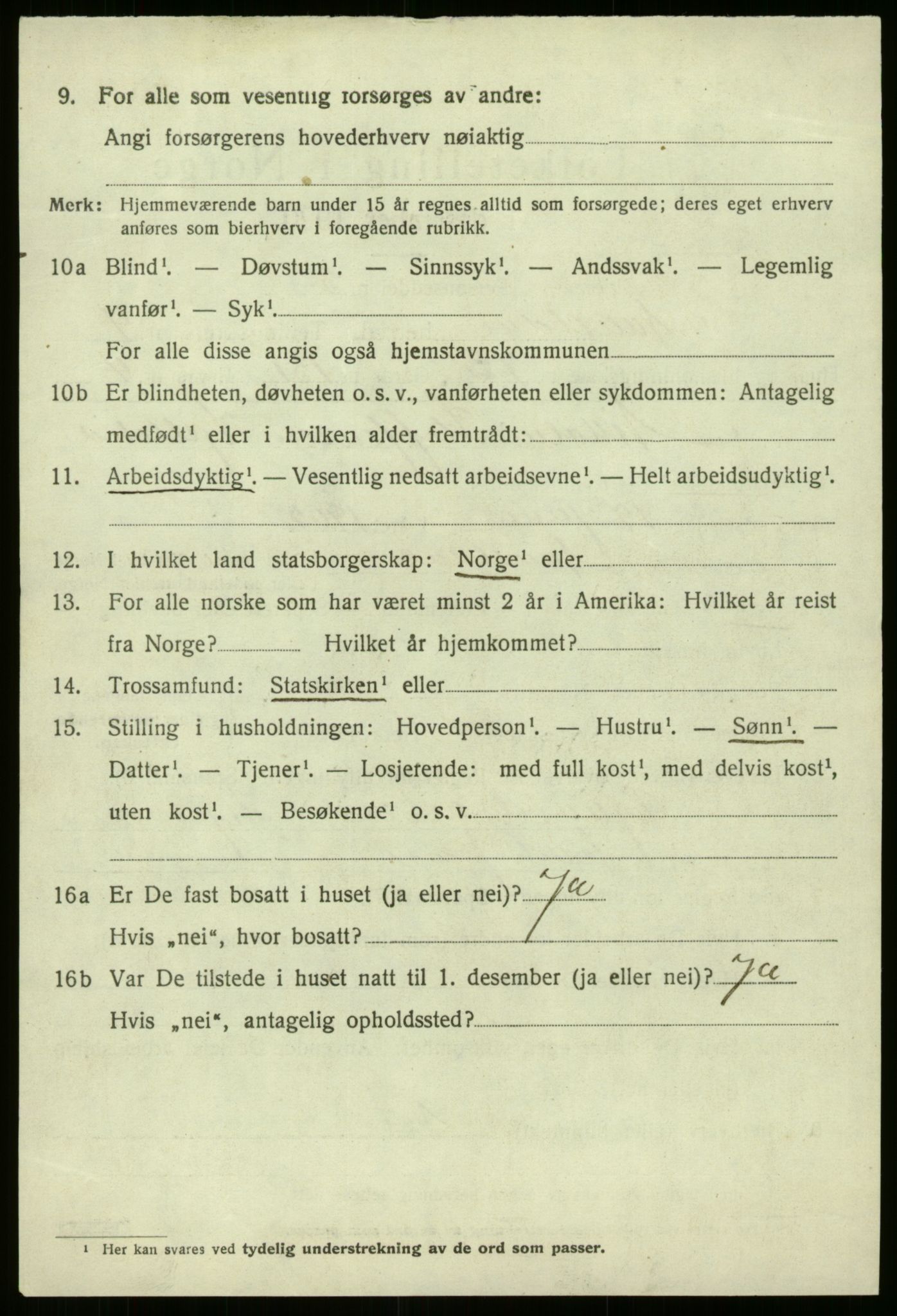 SAB, 1920 census for Naustdal, 1920, p. 3080