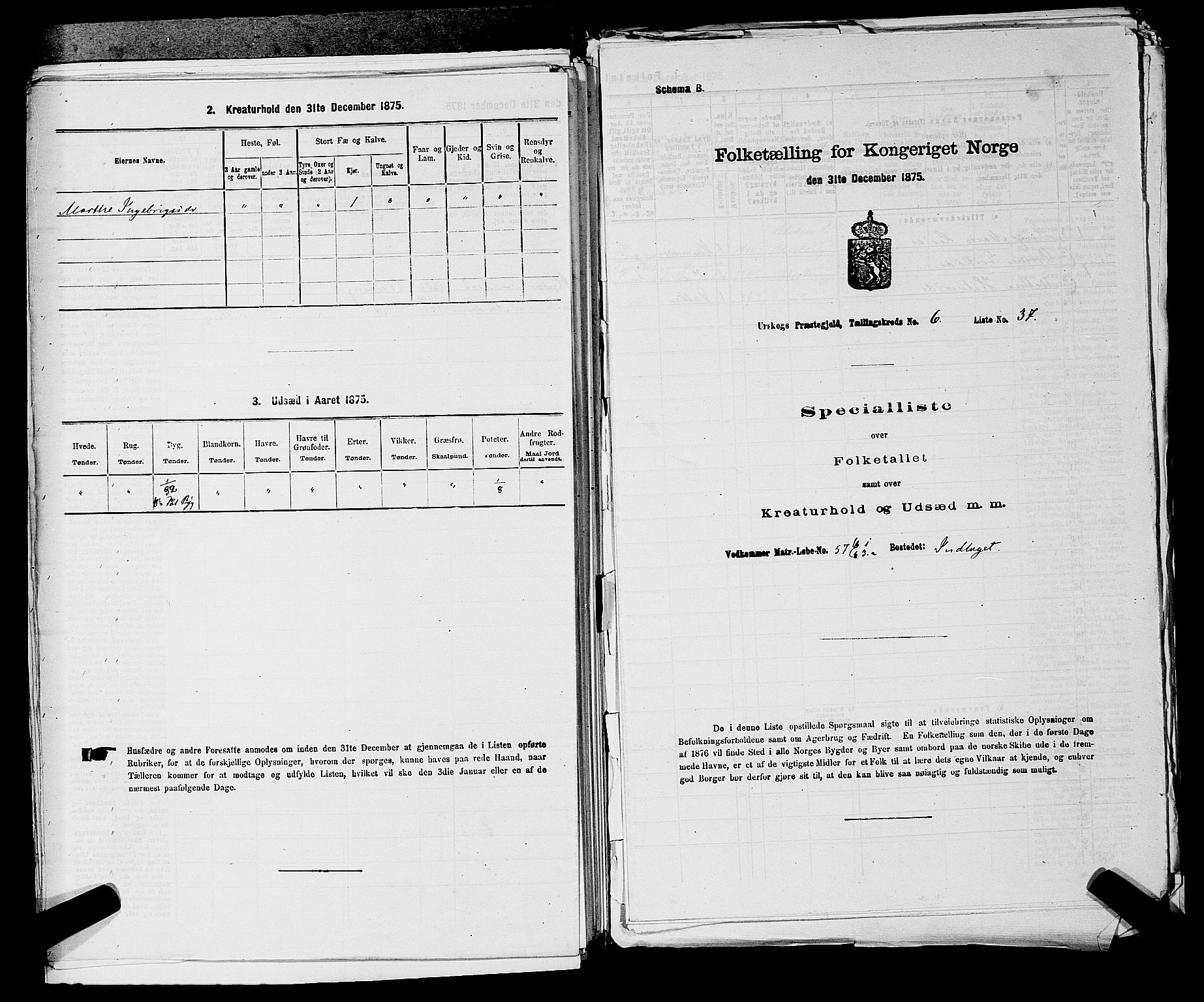 RA, 1875 census for 0224P Aurskog, 1875, p. 679