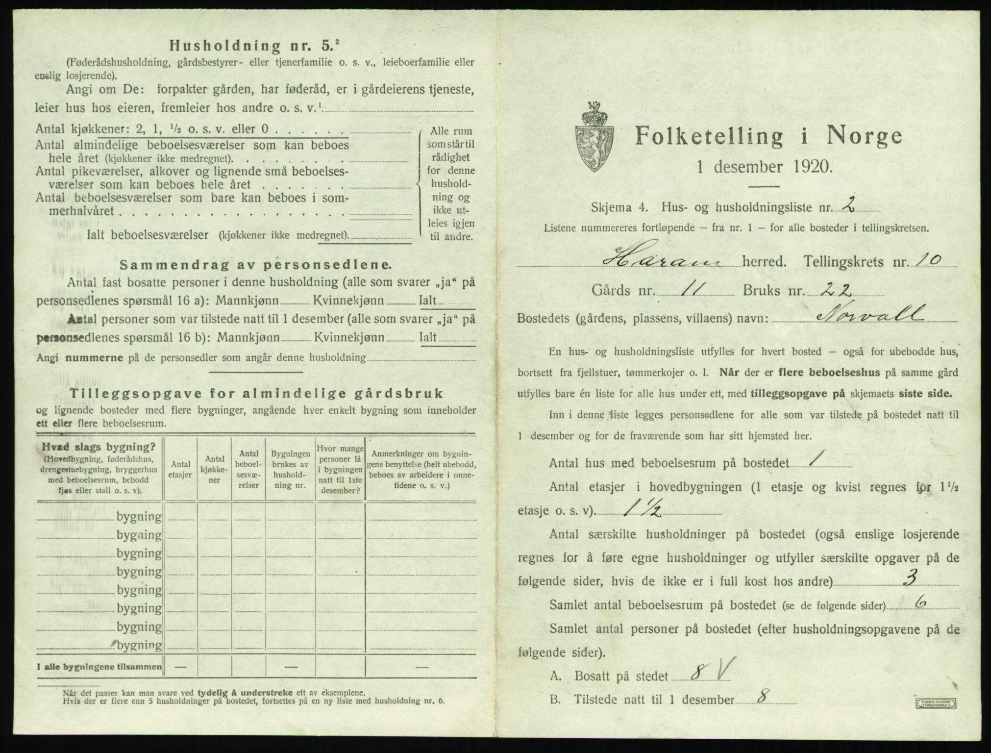 SAT, 1920 census for Haram, 1920, p. 675