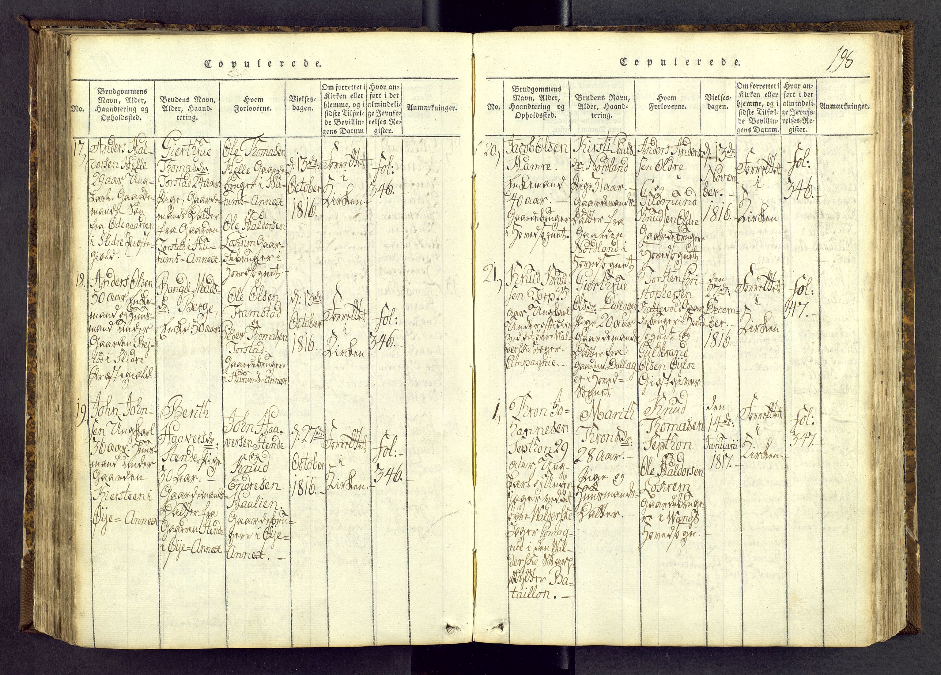Vang prestekontor, Valdres, SAH/PREST-140/H/Ha/L0004: Parish register (official) no. 4, 1814-1831, p. 198