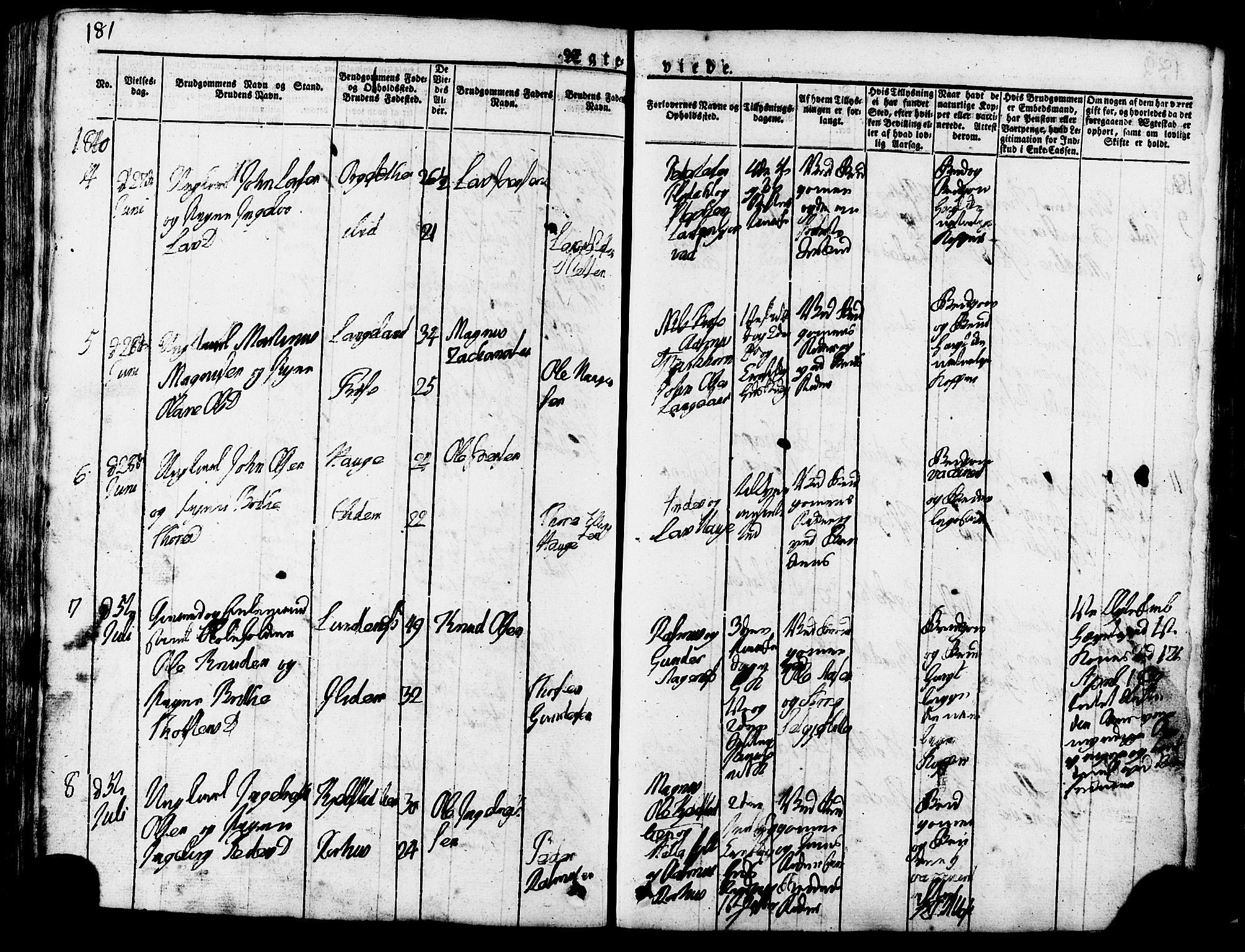 Ministerialprotokoller, klokkerbøker og fødselsregistre - Møre og Romsdal, AV/SAT-A-1454/517/L0221: Parish register (official) no. 517A01, 1827-1858, p. 181