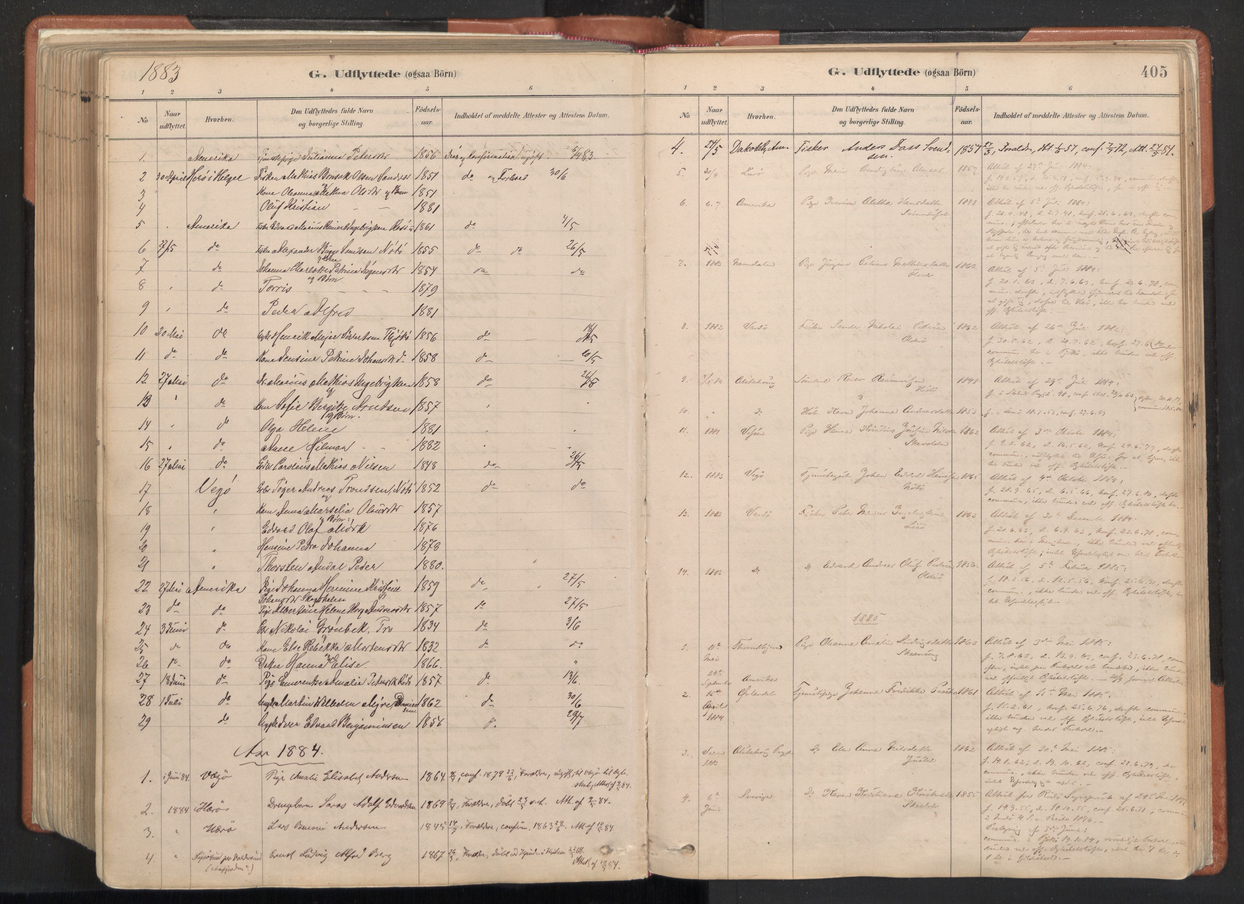 Ministerialprotokoller, klokkerbøker og fødselsregistre - Nordland, SAT/A-1459/817/L0264: Parish register (official) no. 817A04, 1878-1907, p. 405
