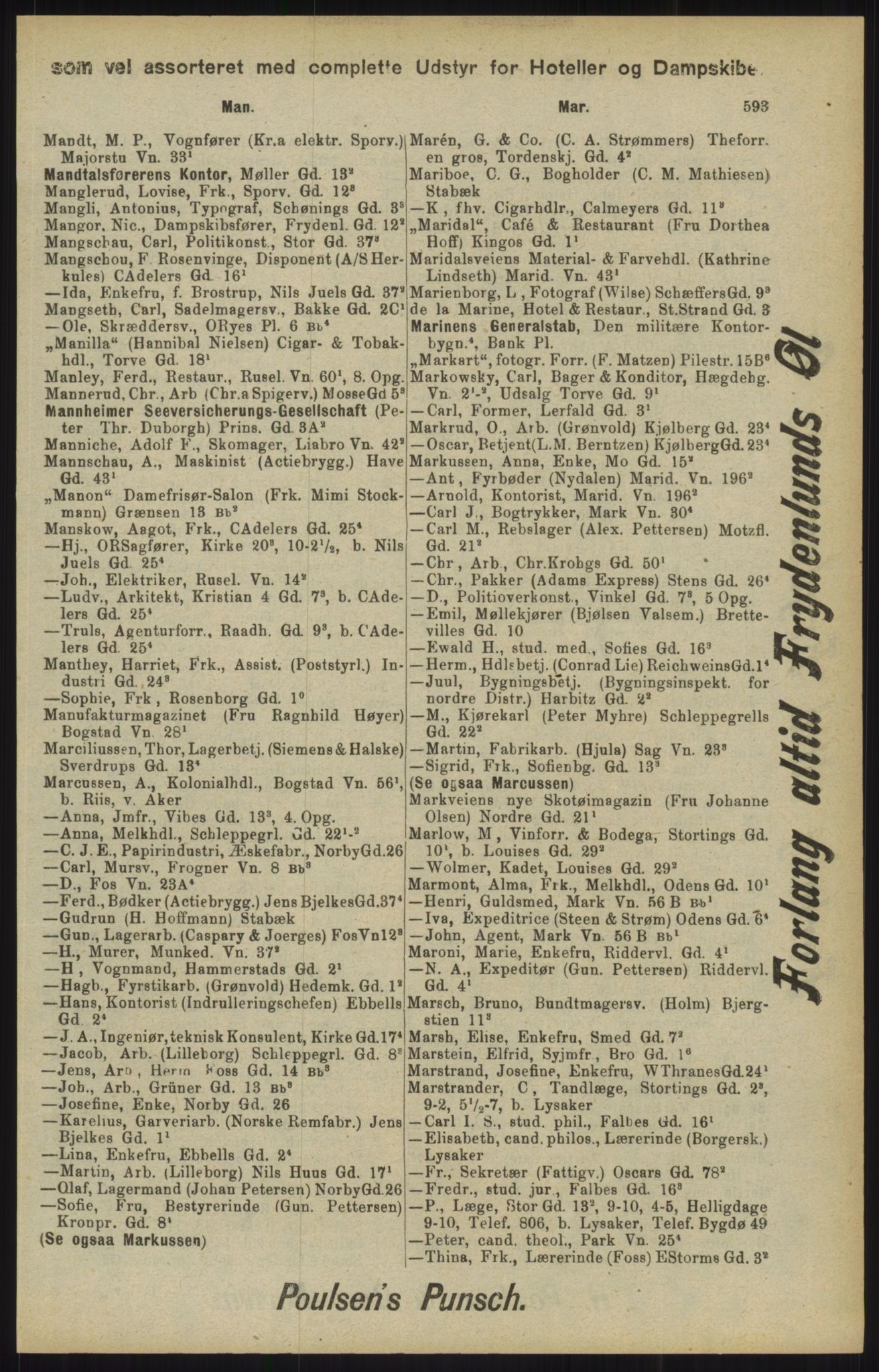 Kristiania/Oslo adressebok, PUBL/-, 1904, p. 597