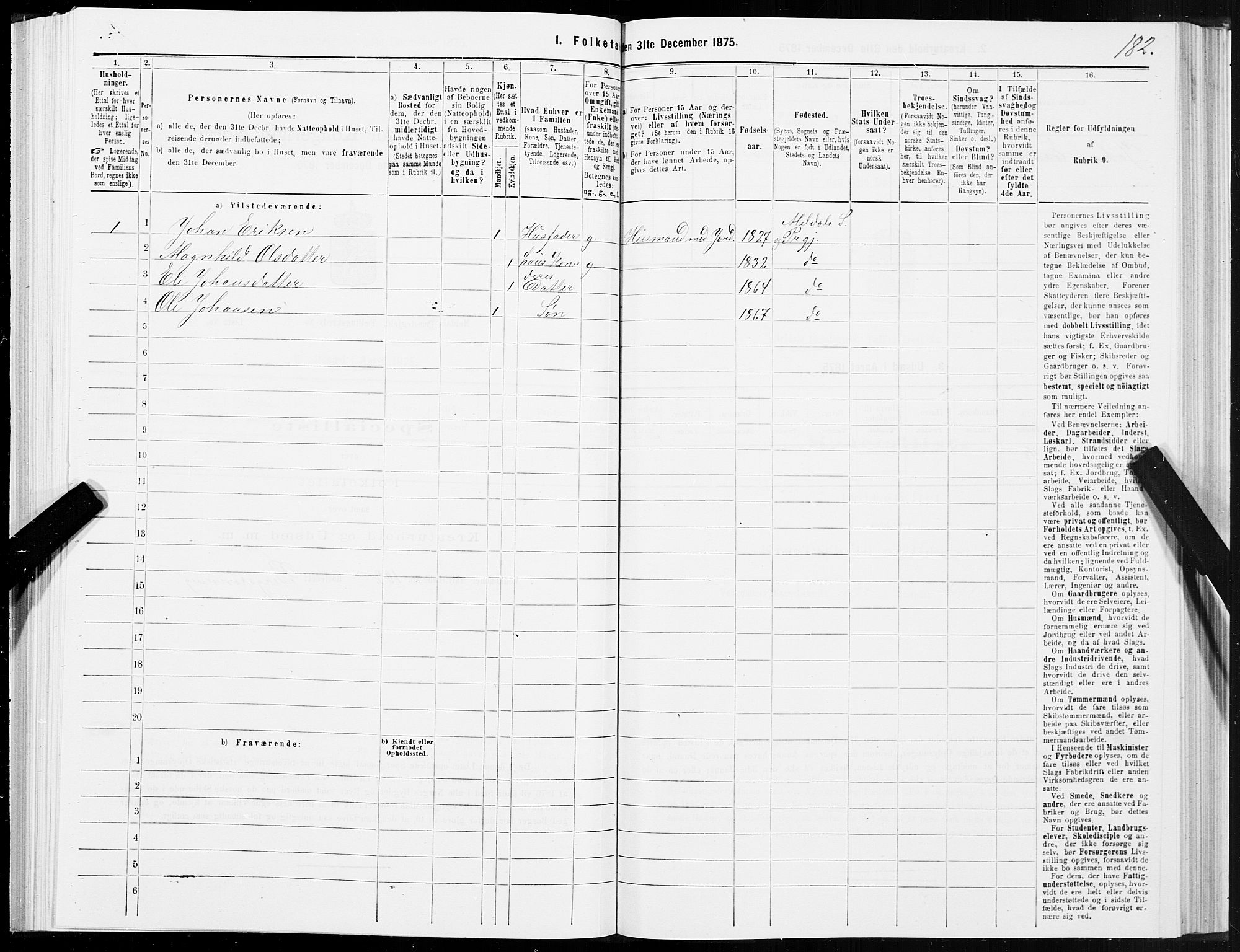 SAT, 1875 census for 1636P Meldal, 1875, p. 2182