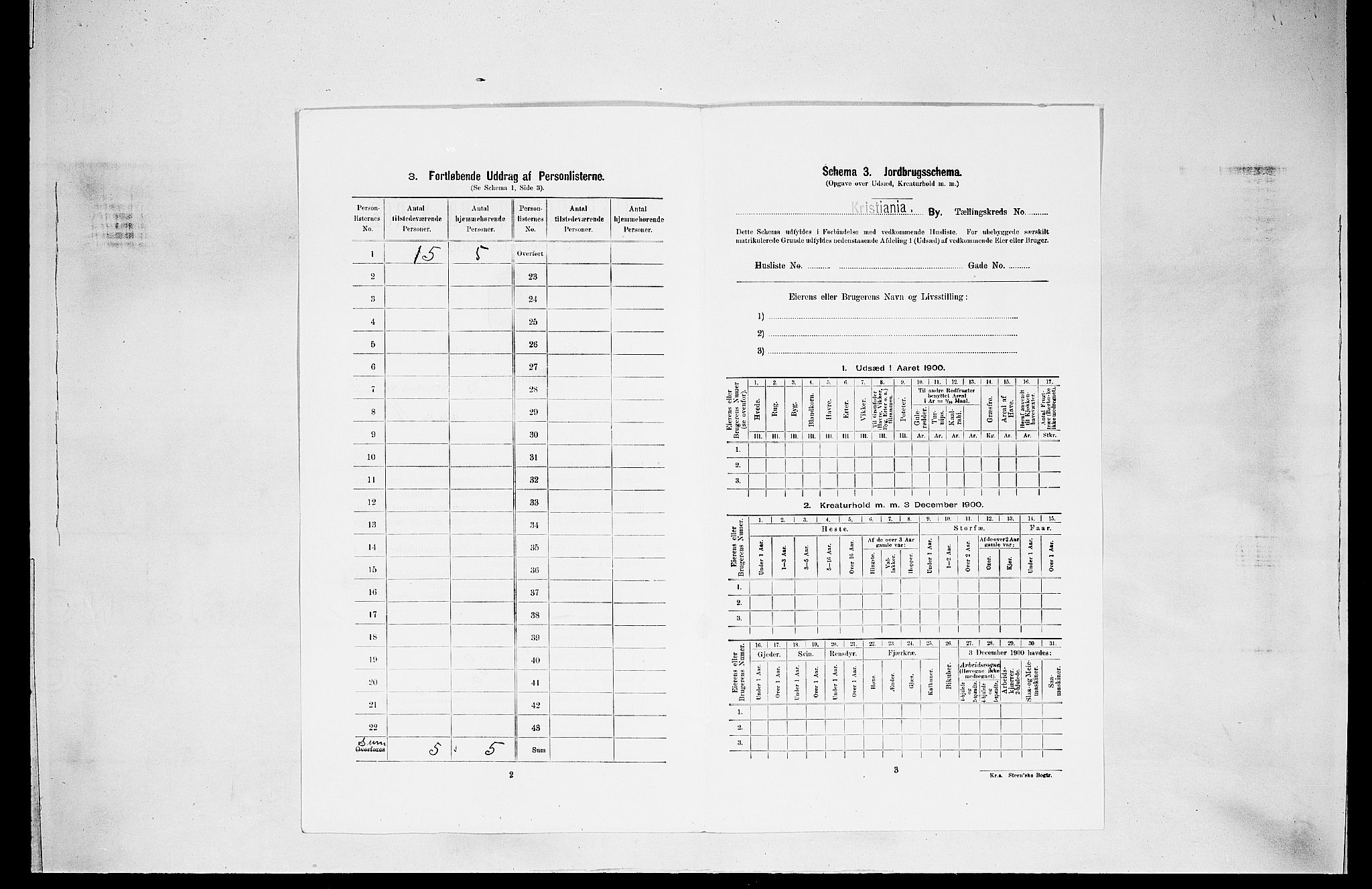 SAO, 1900 census for Kristiania, 1900, p. 27064