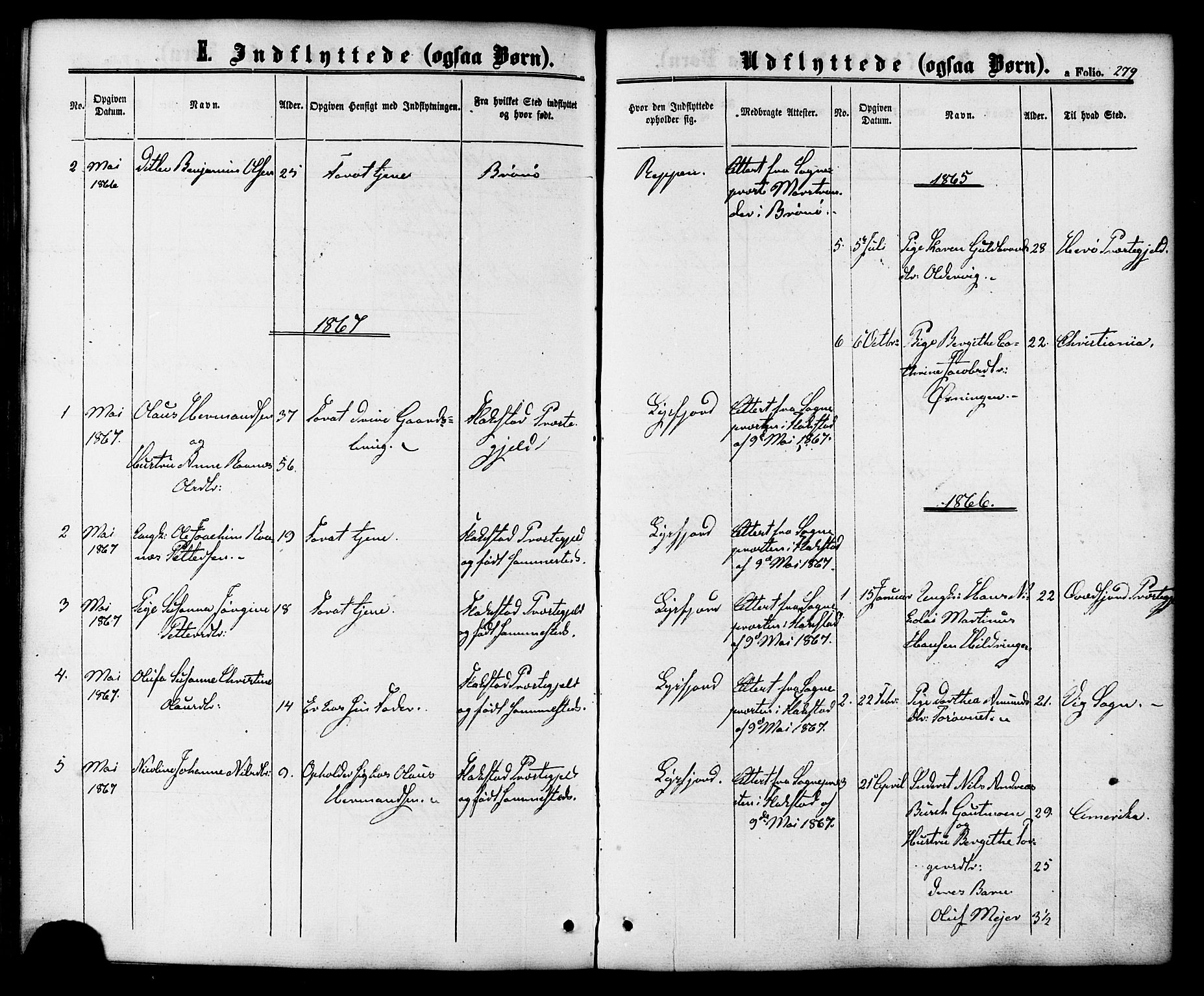 Ministerialprotokoller, klokkerbøker og fødselsregistre - Nordland, SAT/A-1459/810/L0146: Parish register (official) no. 810A08 /1, 1862-1874, p. 279
