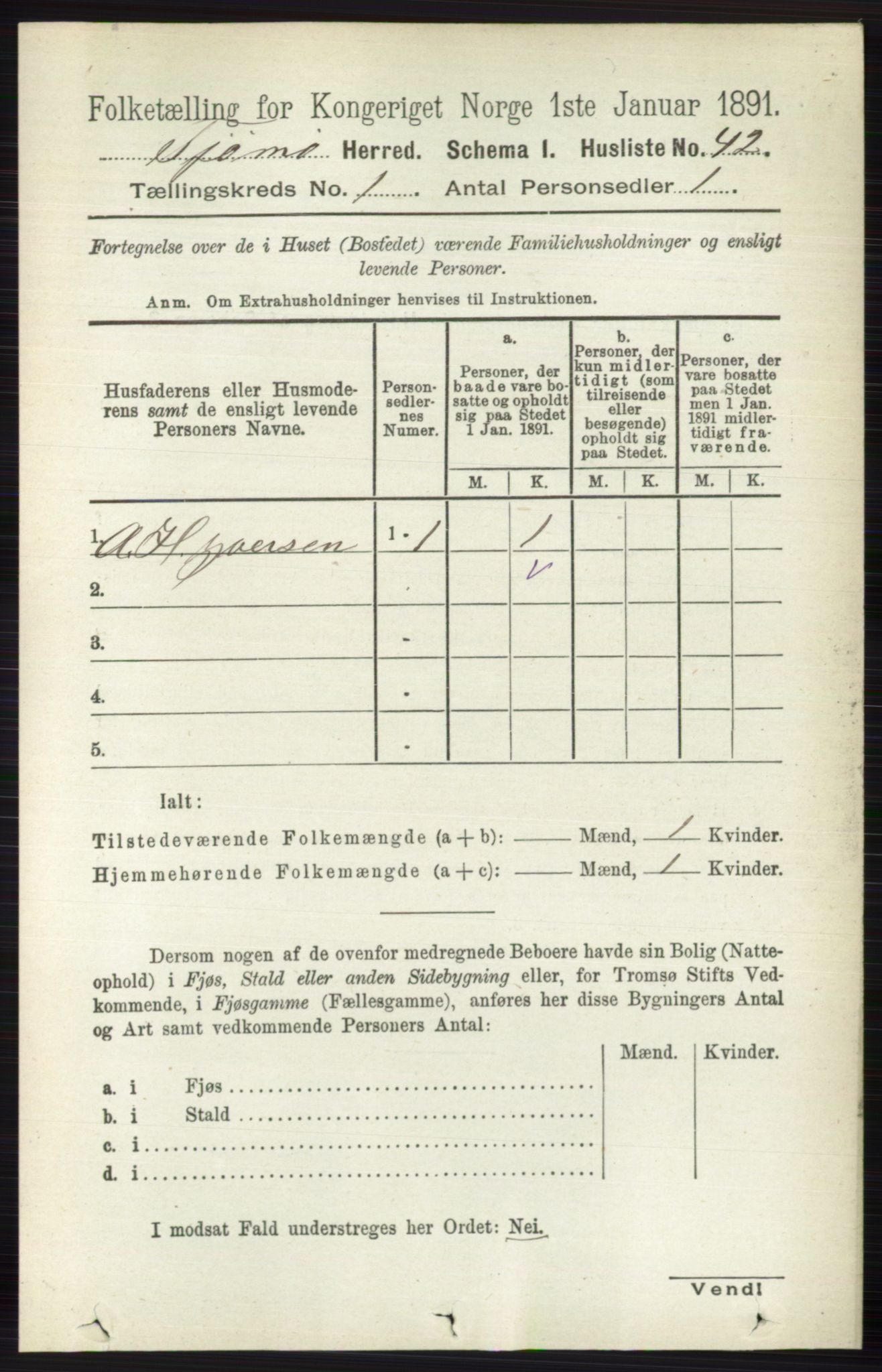 RA, 1891 census for 0723 Tjøme, 1891, p. 69