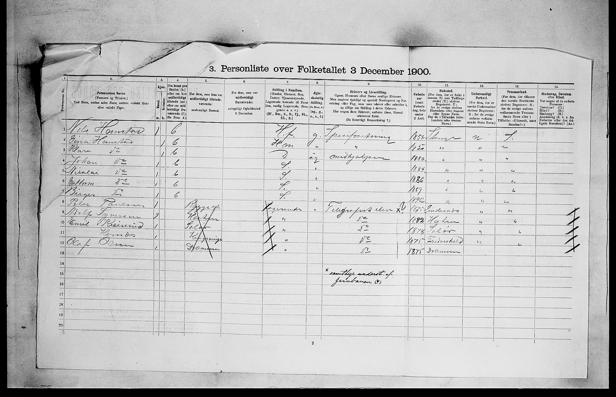 SAO, 1900 census for Kristiania, 1900, p. 4908