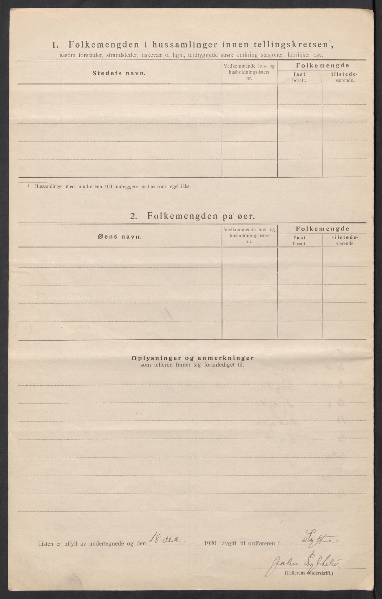 SAT, 1920 census for Sylte, 1920, p. 15