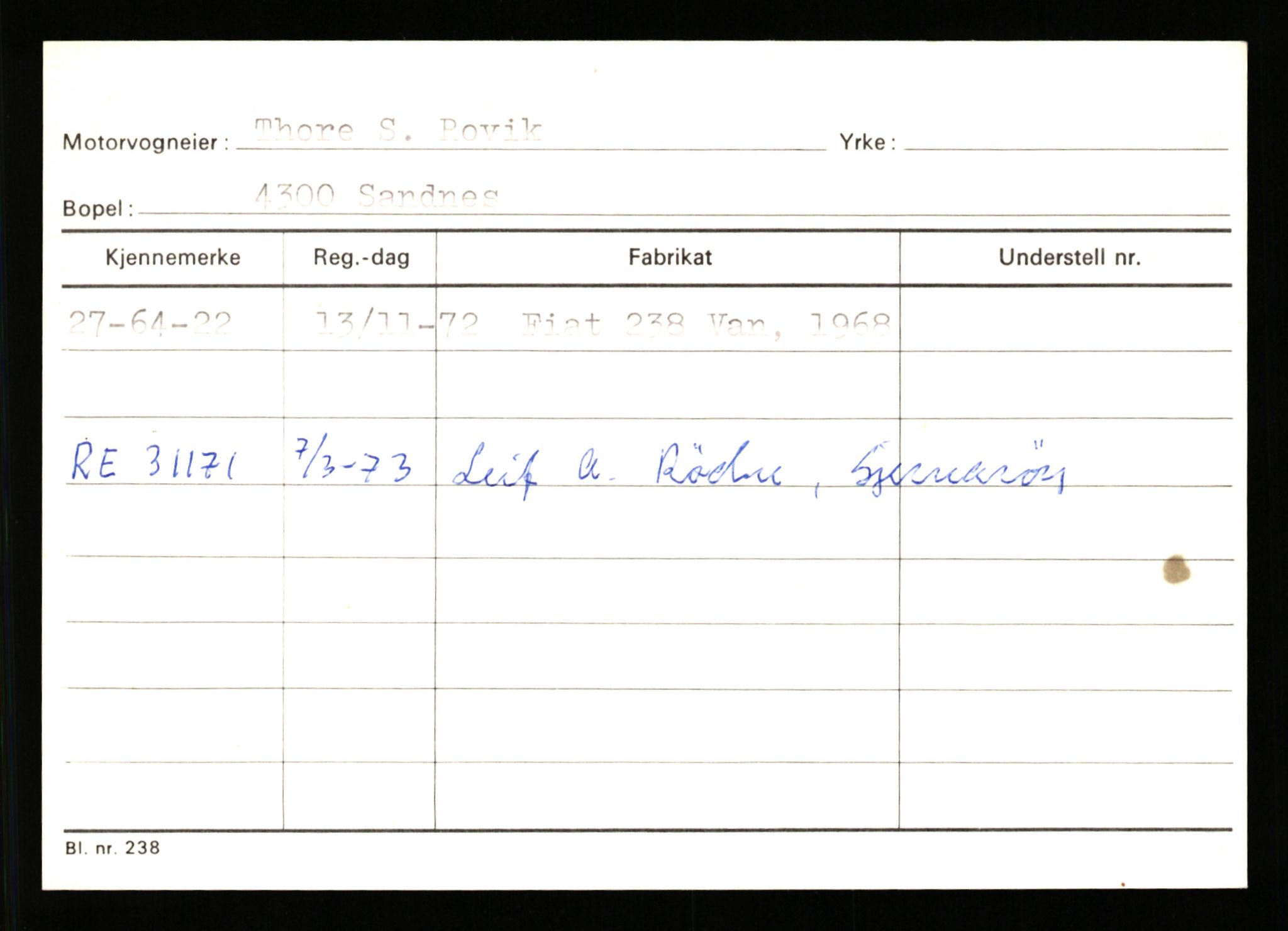 Stavanger trafikkstasjon, AV/SAST-A-101942/0/G/L0011: Registreringsnummer: 240000 - 363477, 1930-1971, p. 1079