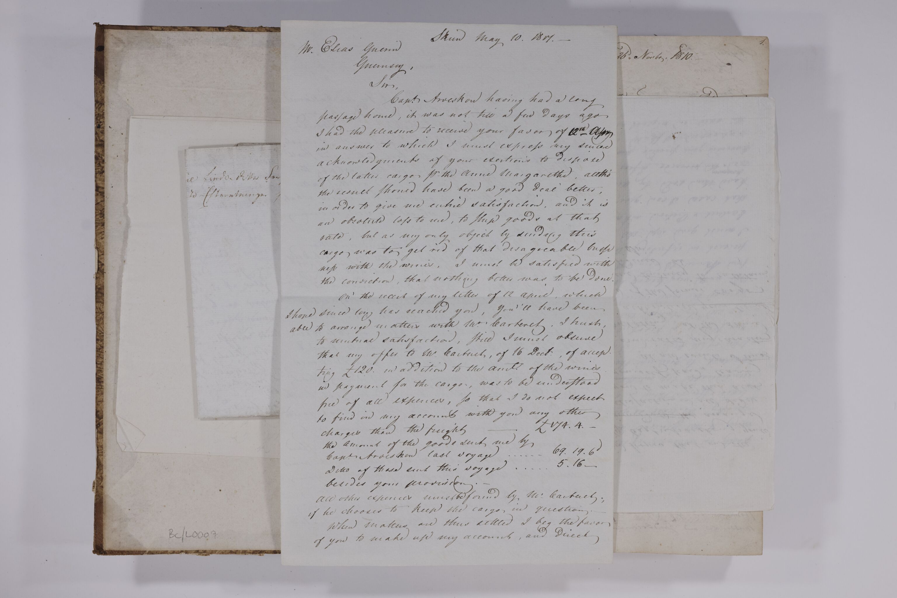 UA-A-1001 Slekten Aalls arkiv på Ulefos Hovedgaard, TEMU/UA-A-1001/B/Bc/L0006: Kopibok - Niels Aall, 1810-1814