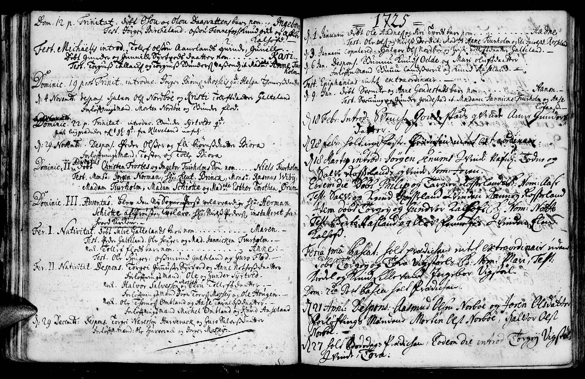 Evje sokneprestkontor, AV/SAK-1111-0008/F/Fa/Faa/L0001: Parish register (official) no. A 1, 1705-1760, p. 44