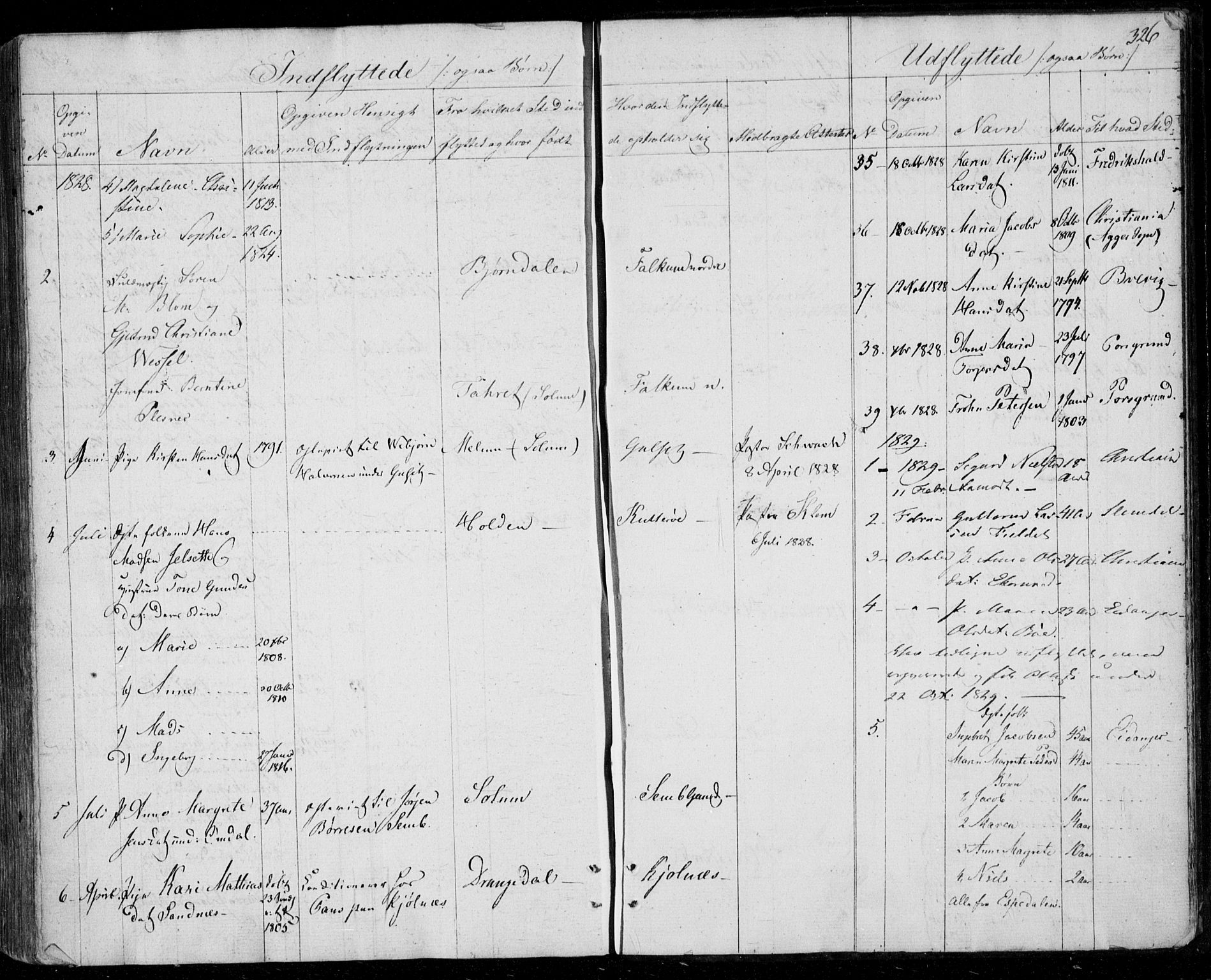 Gjerpen kirkebøker, SAKO/A-265/F/Fa/L0005: Parish register (official) no. I 5, 1823-1829, p. 326