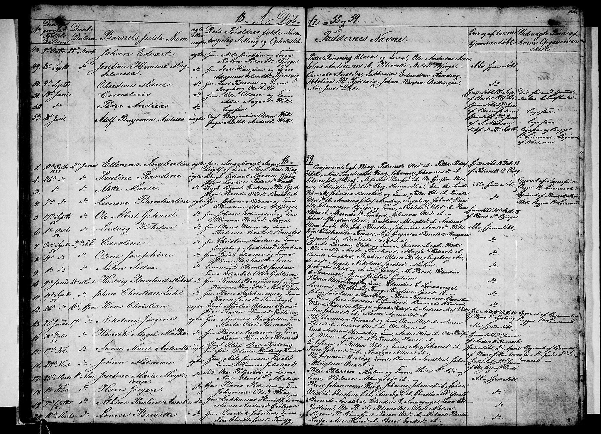 Ministerialprotokoller, klokkerbøker og fødselsregistre - Nordland, SAT/A-1459/812/L0187: Parish register (copy) no. 812C05, 1850-1883, p. 23