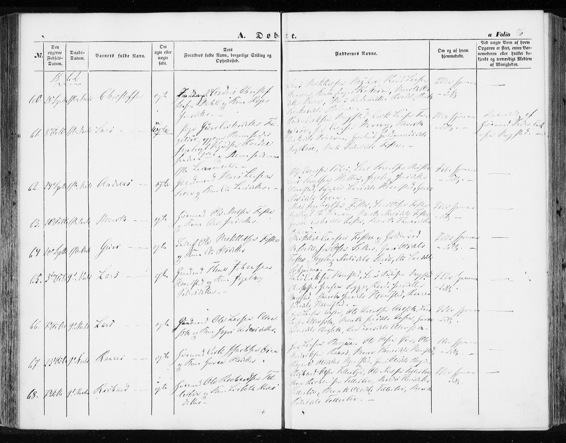 Ministerialprotokoller, klokkerbøker og fødselsregistre - Møre og Romsdal, SAT/A-1454/595/L1044: Parish register (official) no. 595A06, 1852-1863, p. 96