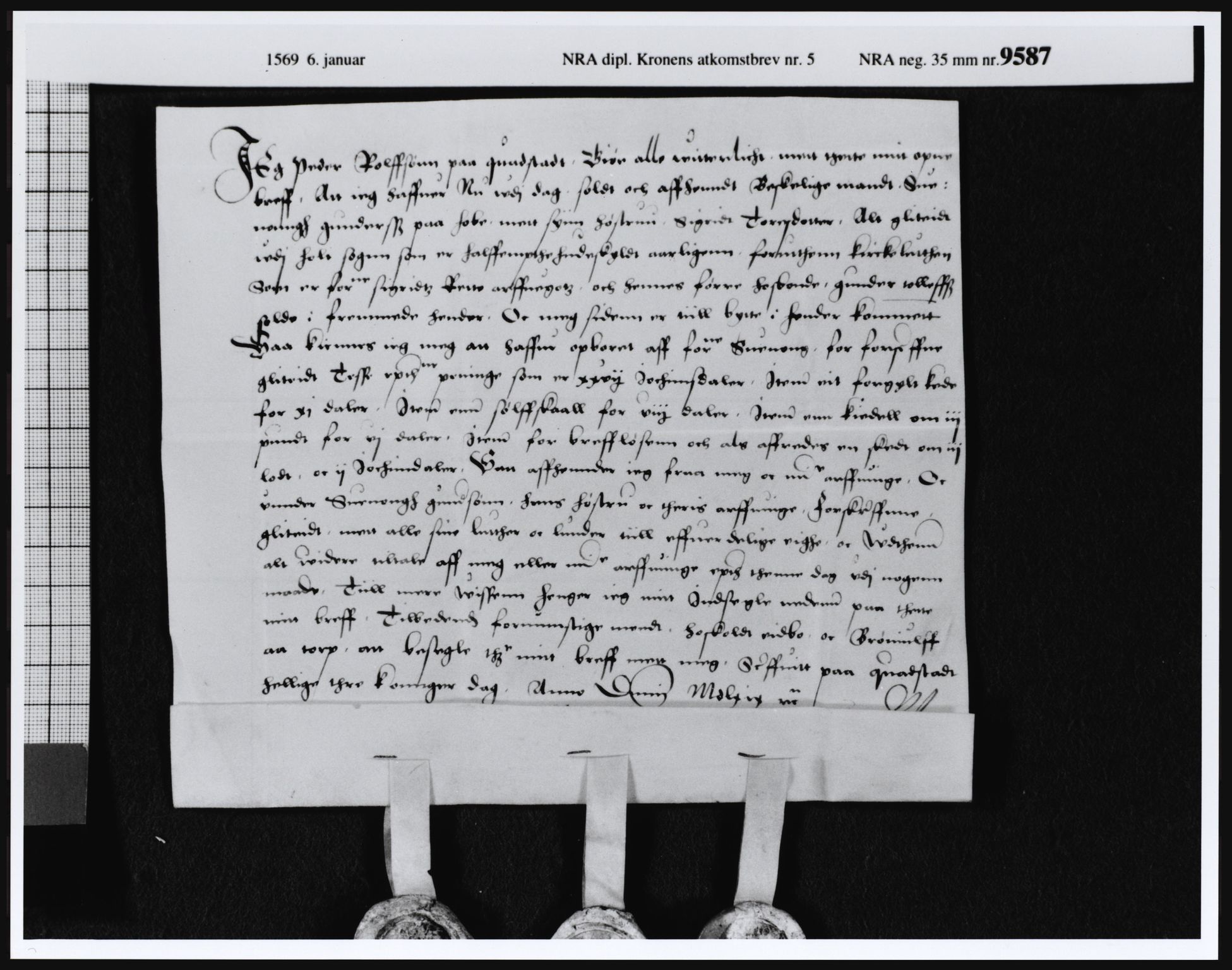 Riksarkivets diplomsamling, AV/RA-EA-5965/F07/F07i/L0001: Dokument nr. 1-7, 1536-1575, p. 13