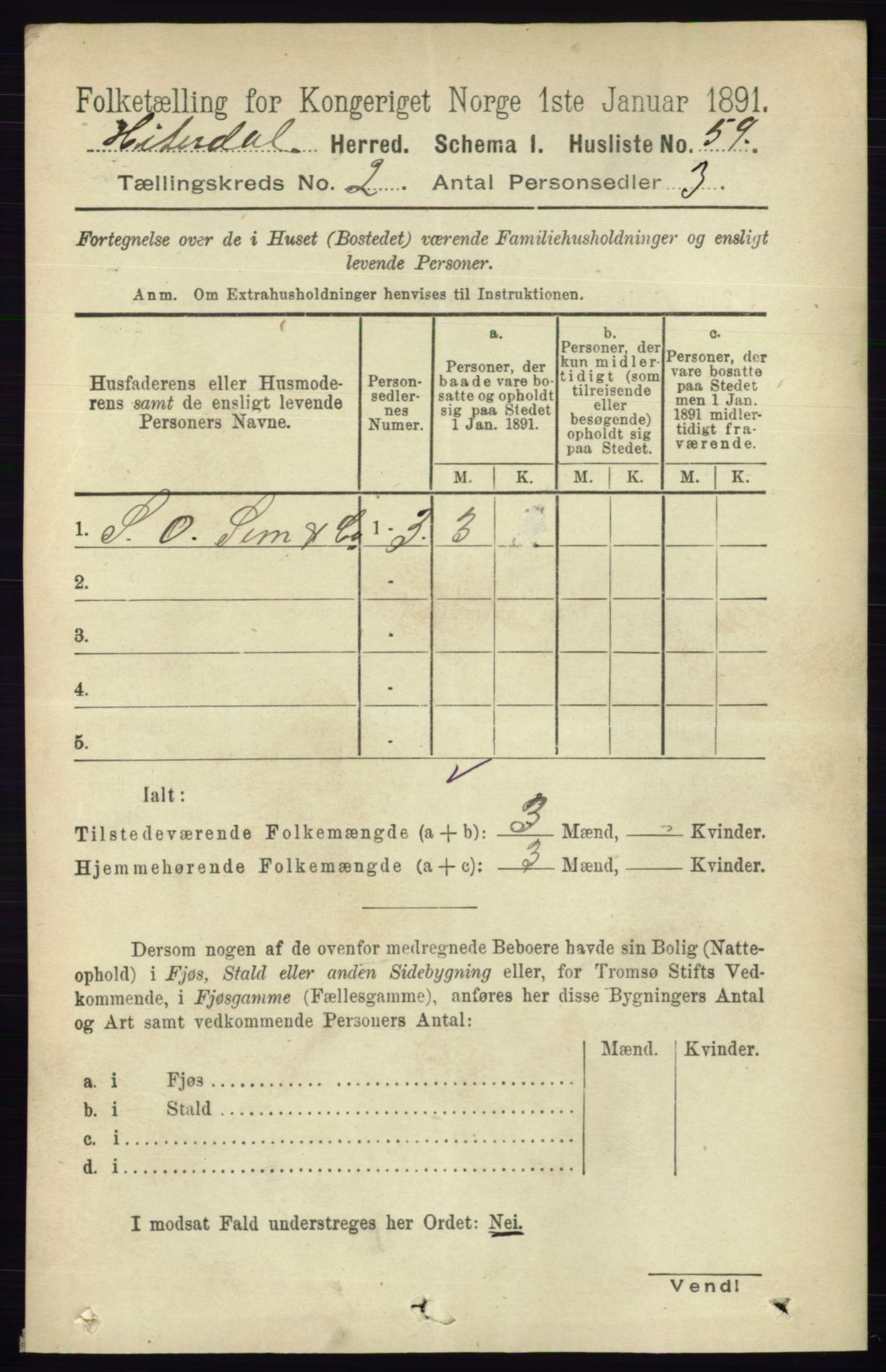 RA, 1891 census for 0823 Heddal, 1891, p. 566