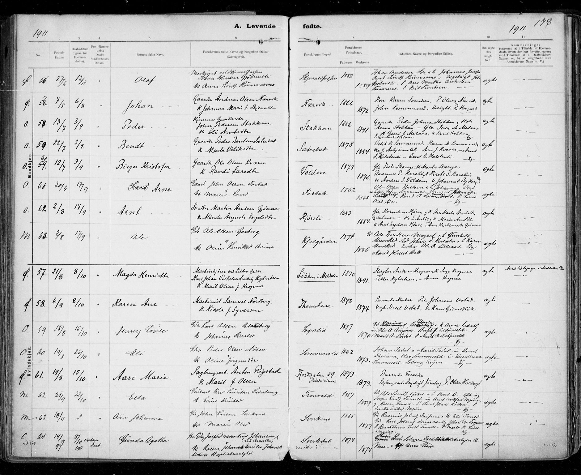 Ministerialprotokoller, klokkerbøker og fødselsregistre - Sør-Trøndelag, AV/SAT-A-1456/668/L0811: Parish register (official) no. 668A11, 1894-1913, p. 178