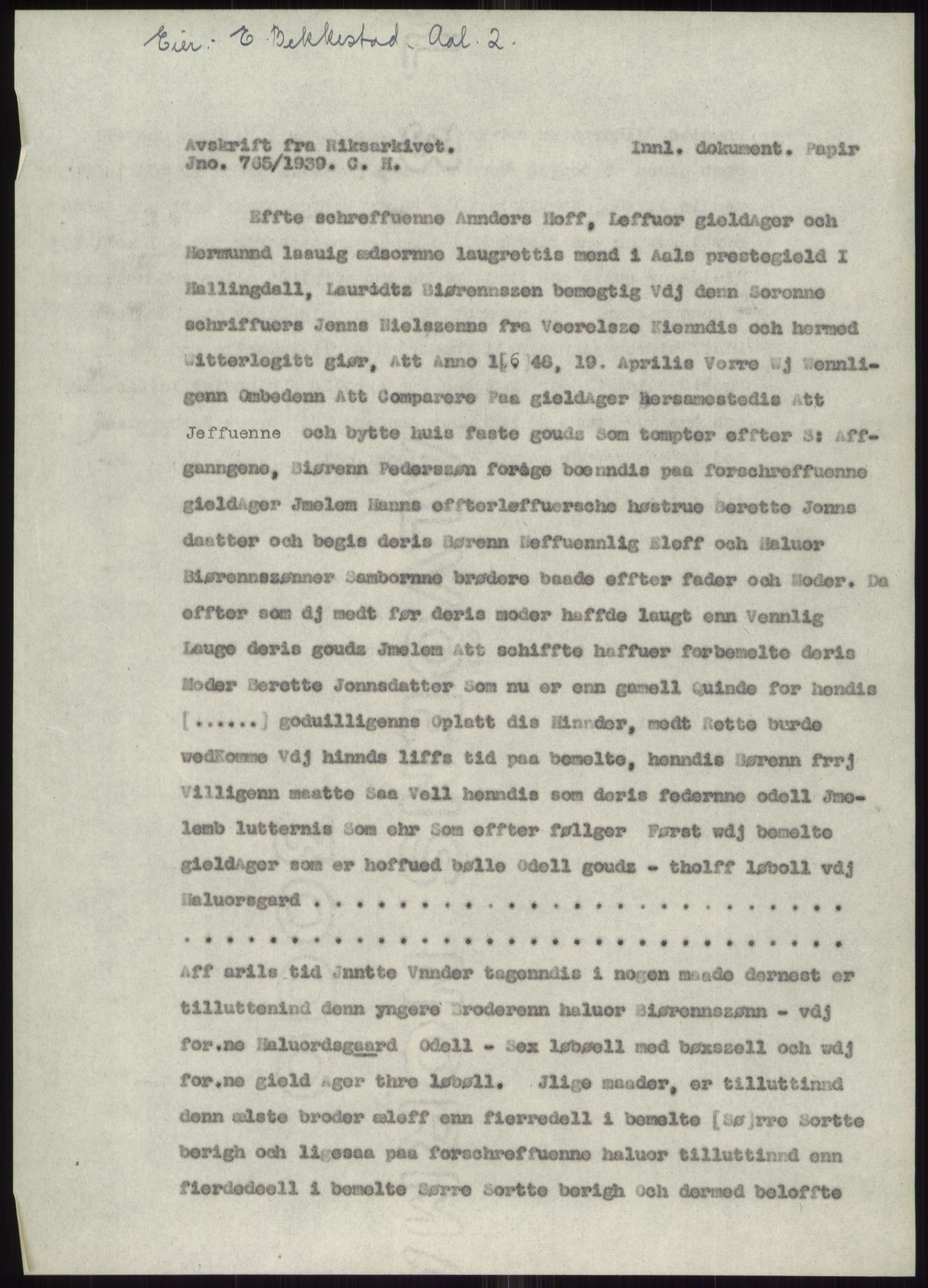 Samlinger til kildeutgivelse, Diplomavskriftsamlingen, AV/RA-EA-4053/H/Ha, p. 1469