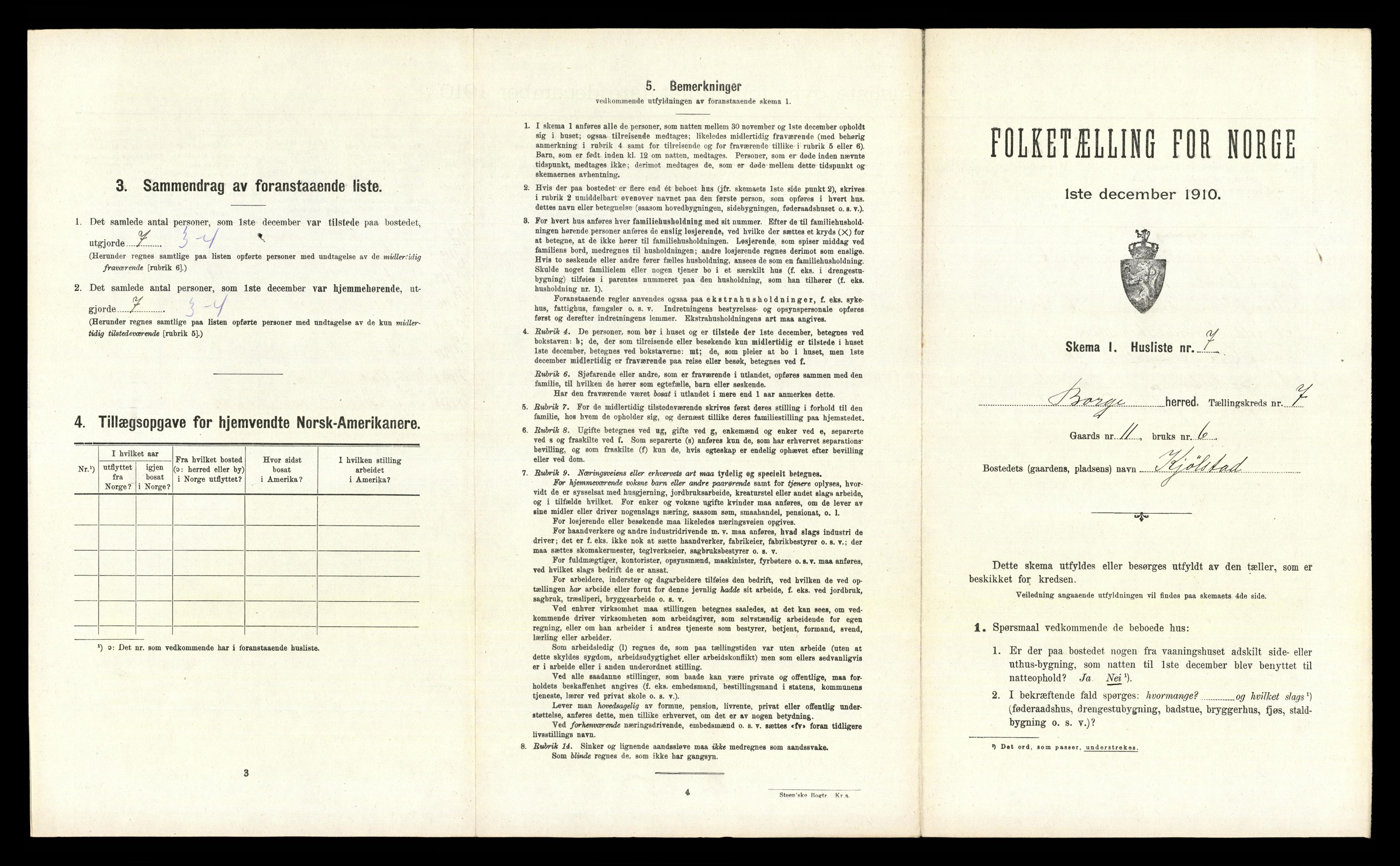 RA, 1910 census for Borge, 1910, p. 948