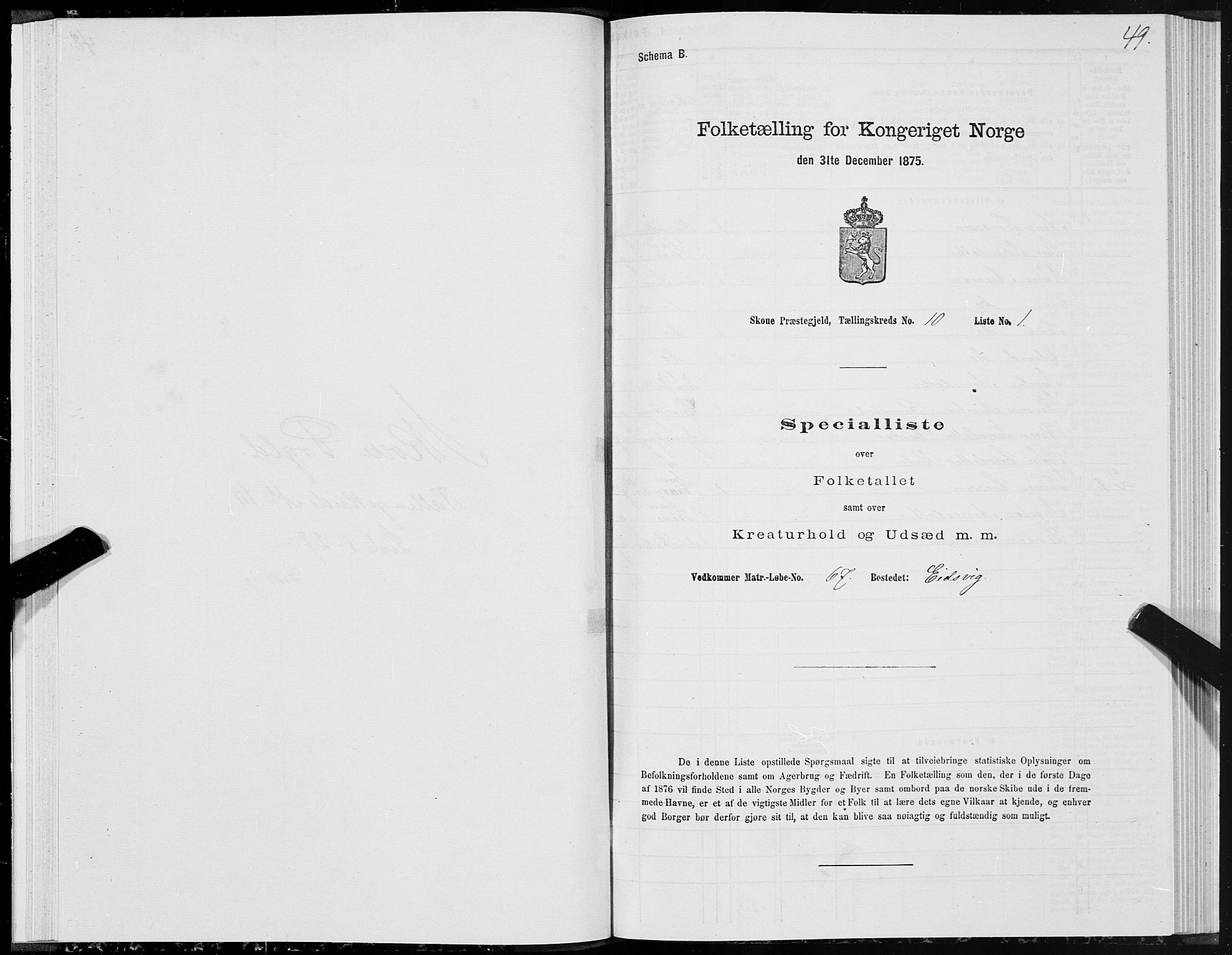 SAT, 1875 census for 1529P Skodje, 1875, p. 3049